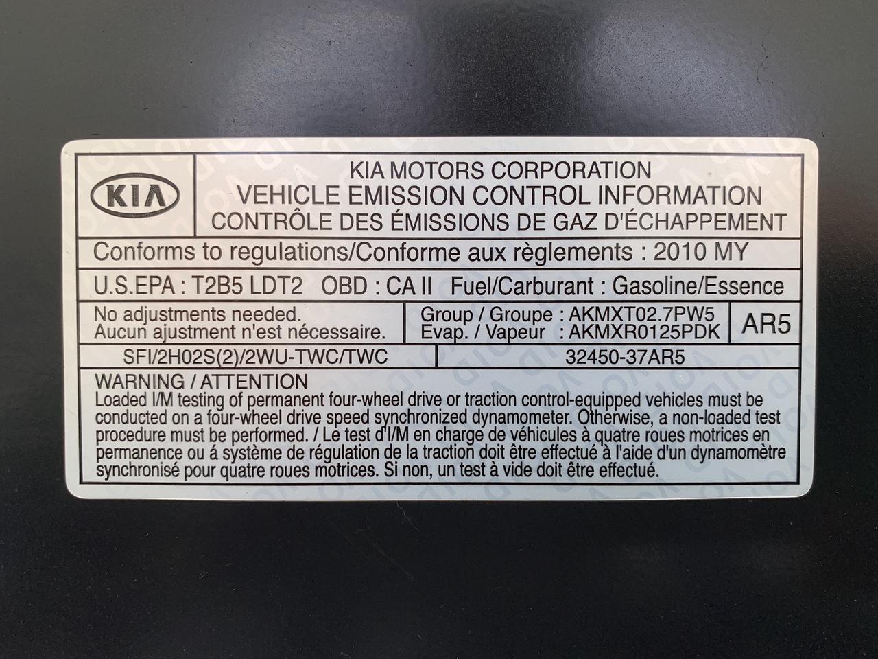 2010 Kia Sportage AWD 4dr V6 Auto LX-Luxury Pkg  !! FULLY CERTIFIED Photo