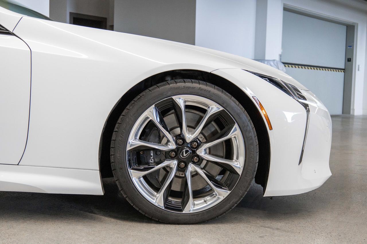 2022 Lexus LC 500 Convertible White on Red Lexus Certified Photo