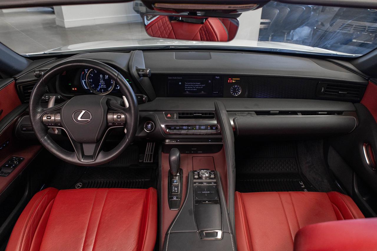 2022 Lexus LC 500 Convertible White on Red Lexus Certified Photo