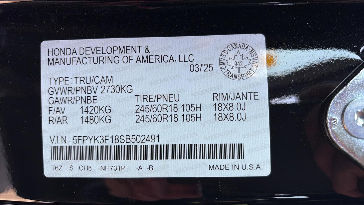 2025 Honda Ridgeline Sport AWD Photo