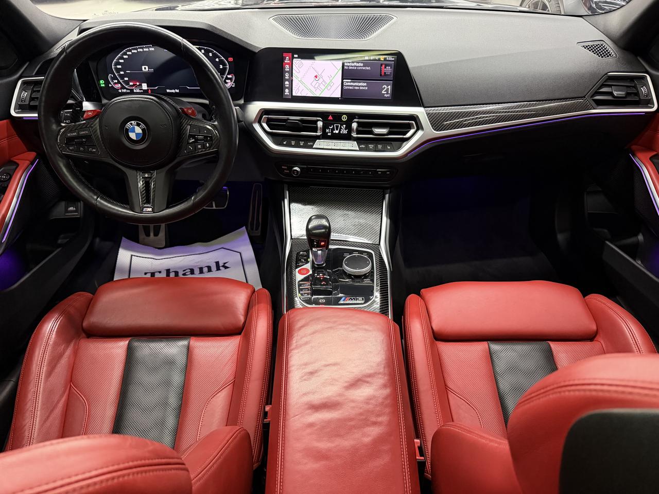 2022 BMW M3 COMPETITION|MXDRIVE|RED INT.|CARBON INT.|NAV|BSM| Photo