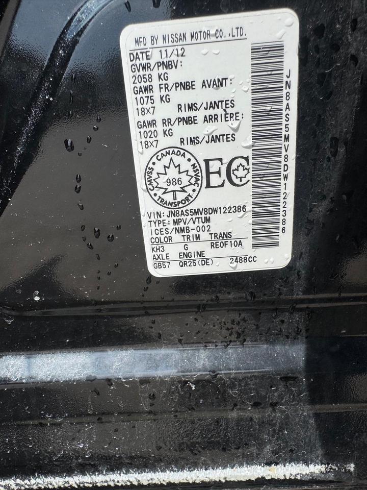 2013 Nissan Rogue SV, AWD, 4 CYL, 2 SET WHEELS, 174KMS, CERTIFIED Photo