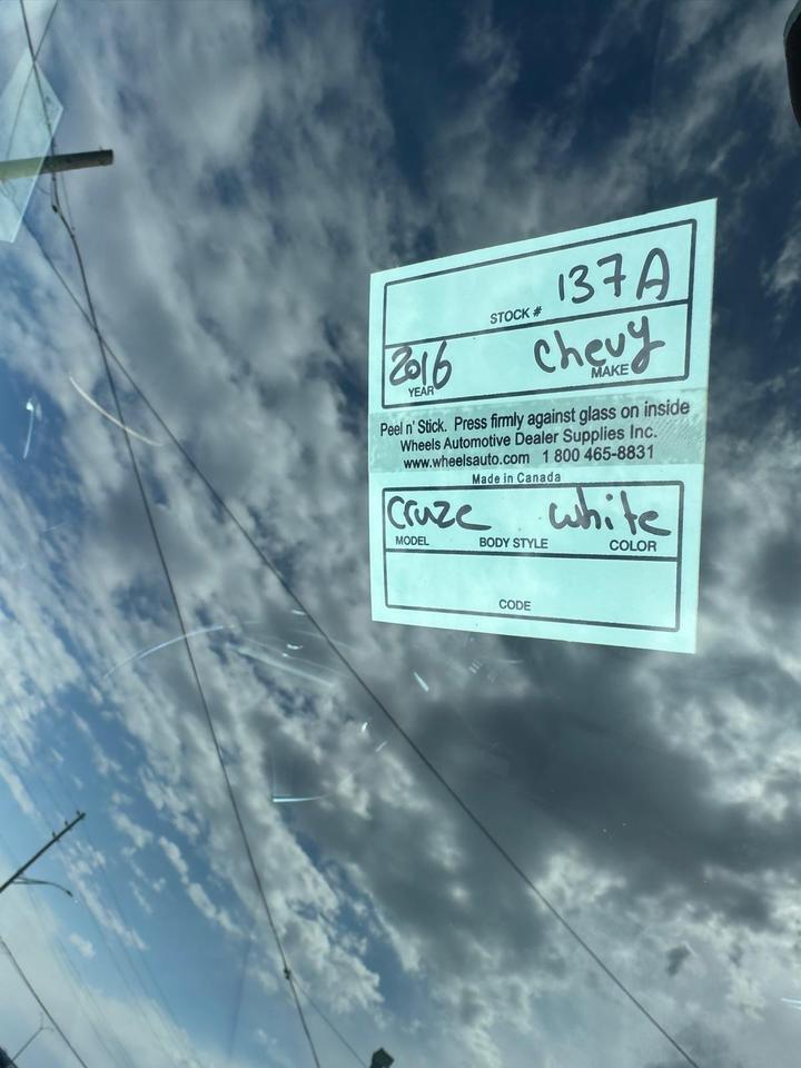 2016 Chevrolet Cruze LT, RUNS AND DRIVES WELL, AS IS SPECIAL Photo