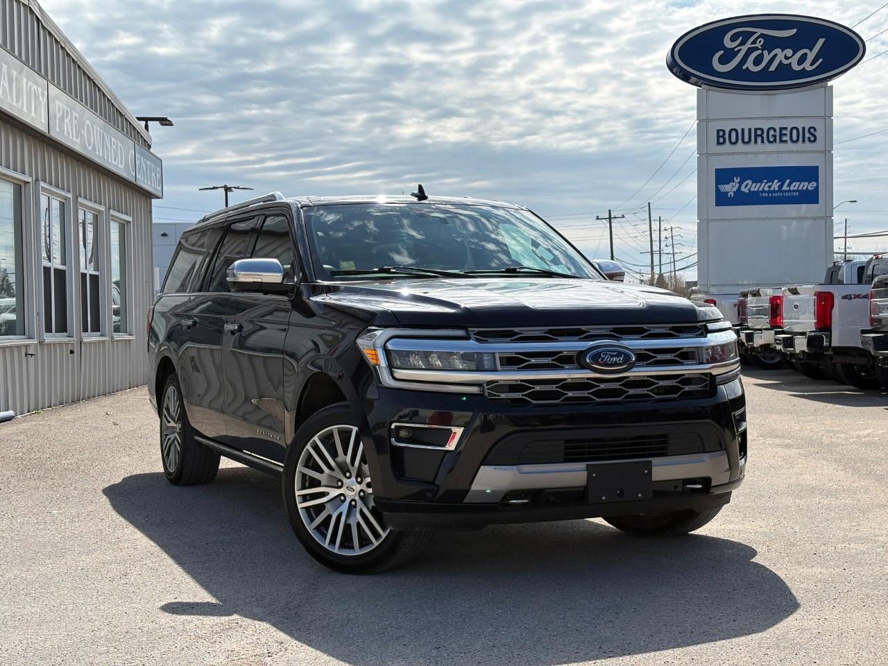 <p>Step into the elegance of the 2022 Ford Expedition Platinum Max 4x4, a masterpiece in black that combines robust 4x4 capability with seamless handling. Its sophisticated SUV body type is complemented by stylish alloy wheels and running boards, ensuring you'll make a statement on every journey.</p> <p>The interior embraces you with luxurious black leather seats and door trim, enhanced by a heated and leather-wrapped steering wheel for an elevated driving experience. Enjoy unmatched comfort with heated and cooled front seats, a heated rear seat, and power-adjustable seating to tailor your perfect position.</p> <p>Stay connected and safe with cutting-edge technology features, including a navigation system, a user-friendly smart device integration, and a wi-fi hotspot. The Expedition prioritizes safety with a backup camera, automatic parking, lane assist, and adaptive cruise control, making every journey secure and effortless.</p> <p>Ideal for families or those who love adventure, this Ford Expedition offers ample space and unparalleled luxury. Contact our dealership today to explore more of what this exceptional vehicle has to offer and take the next step towards making it yours.</p> <p><strong>Why Choose the Bourgeois Auto Group?</strong></p><p>For 80 years, Bourgeois Auto Group has been delivering exceptional automotive experiences. Our factor trained teams work to ensure you receive the shopping experience you deserve; whether you're looking for a new or new-to-you vehicle.</p><p>Shop 24/7 with our online showroom and chat service, ensuring convenience every step of the way. No hidden fees, full disclosure, and every pre-owned vehicle comes with a Carfax® report for peace of mind.</p><p>We offer a wide selection of pre-owned vehicles, all competitively priced using real-time market data. Get the best deal on your purchase and trade-in with our free Live Market Analysis report.</p><p>Looking to sell your car? We buy any make or modelno purchase required. Our simple to use online trade valuation tool will provide you with a clear, transparent selling experience whether you buy our car or not.</p><p>Backed by hundreds dedicated employees across 4 convenient locations, were here to meet all your automotive needs. Visit us in Midland or Parry Sound and explore our inventory or schedule your next service today.</p> <p><strong>Financing Your Next Vehicle with Bourgeois Motors Ford in Midland:</strong></p><p>At Bourgeois Motors Ford, we make financing your next vehicle simple and stress-free! Our team works with trusted lenders to find flexible options tailored to your budget. Drive away with confidenceapply today!</p><p>Take advantage of our online pre-qualification tool, backed by Equifax and TD Bank to find the payment that works for you. Simply <a href=https://www.bourgeoismotors.com/free-credit-check/ rel=nofollow><strong>CLICK HERE</strong></a><strong> </strong>to use our secure online credit tool with no impact to your credit.</p>