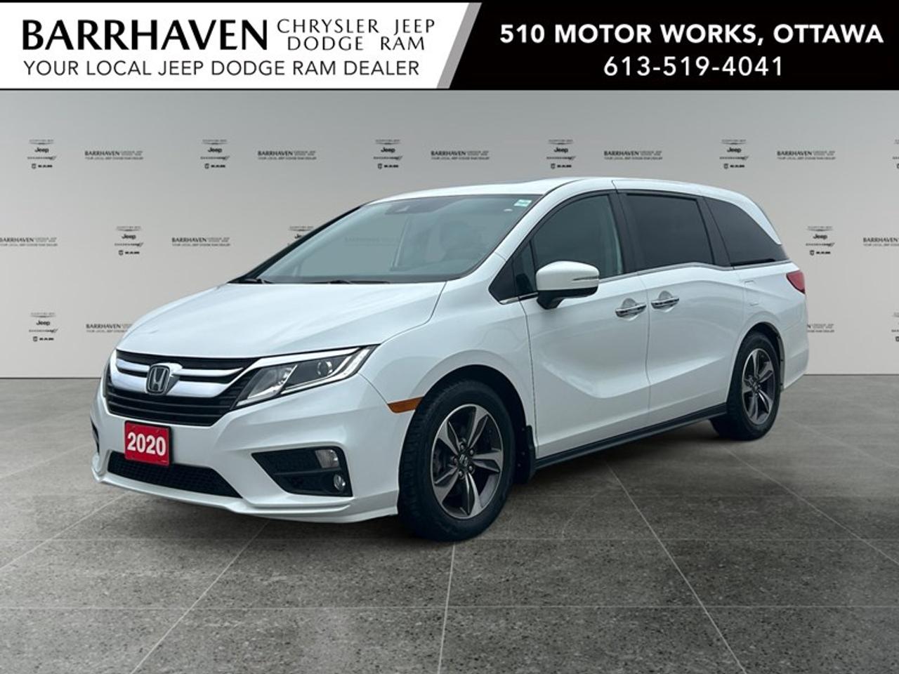 The 2020 Honda Odyssey EX-RES in a pristine white finish and front-wheel drive configuration offers exceptional handling and comfort, making it an ideal choice for families on the go. This spacious van combines practical design with refined styling, featuring an accommodating interior that comfortably seats eight passengers, ensuring everyone travels in comfort. The Odyssey is designed with convenience and style in mind, equipped with alloy wheels, a sunroof for those sunny days, and heated seats for colder climates. Inside, enjoy the practicality of power windows and seats, keyless entry, and remote start. A standout feature of the EX-RES model is the integrated DVD entertainment system, ensuring engaging journeys for all passengers. Embrace modern technology with smart device integration, allowing seamless connection to your smartphone, while the Bluetooth connection and cruise control enhance your driving experience. Safety is paramount with features such as a backup camera, lane assist, and brake assist to ensure peace of mind on every drive. Perfect for families requiring space, comfort, and entertainment, the 2020 Odyssey is a superb choice. Contact us today to explore how this versatile vehicle can meet your needs and to arrange a personal viewing.