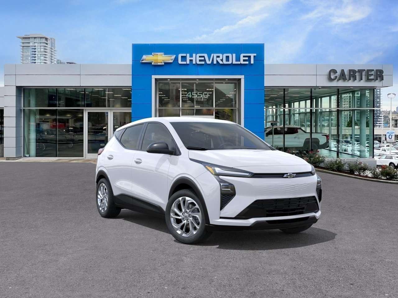 GREAT NEWS! EMPLOYEE PRICING IS BACK! Unlock exceptional savings on eligible new electric vehicles. Combine Employee Pricing with available incentives and drive home an EV for less.  Available Savings Include:  - $1,500 Employee Pricing Credit - $2,300 Non stackable cash discount - Up to $5,000 Federal EVAP incentive for eligible customers, applied after tax.  Only vehicles with a final transaction price under $50,000 before tax are eligible for EVAP.  Efficient and fun to drive, this 2027 Chevrolet Bolt LT FWD delivers all-electric performance with an impressive 422 km driving range. Inside, enjoy a sporty feel with a flat-bottom wrapped steering wheel and the convenience of heated power-adjustable mirrors. Advanced safety features including Front Pedestrian and Bicyclist Braking, Reverse Automatic Braking, Rear Cross Traffic Braking, Blind Zone Steering Assist, Side Bicyclist Alert, and StabiliTrak stability control help keep you confident on every drive.  Come take it for a test drive today and experience all this stylish vehicle has to offer!  WHY CARTER GM BURNABY?  - An unrivalled vehicle purchasing experience! - Exceeding our loyal customers expectations since 1963 - 4.5 Google star rating with 2,300+ customer reviews) - CarGurus Top-Rated Dealer 2025 Award - CarGurus Top Value Dealer 2025 Award - Vehicle trades welcome! Best price guaranteed! - We provide upfront pricing, zero hidden fees, and 100% transparency - Fast approvals and 99% acceptance rates (no matter your current credit status!) - Multilingual staff (many languages spoken) - Comfortable non-pressured environment with in-store television, WIFI and a childrens play area! - In-store restaurant: fresh daily menu        Were here to help you drive the vehicle you want, the vehicle you deserve! QUESTIONS? GREAT! WEVE GOT ANSWERS! To speak with a friendly vehicle specialist - CALL NOW! The advertised price includes all standard dealer fees and any applicable manufacturer or dealer incentives. It does not include applicable taxes, licensing, insurance, or optional products or services. Dealer fees will be clearly broken out and itemized on the bill of sale, maximum total of fees $699.00. Prices are shown in Canadian dollars. While we make every effort to ensure accuracy, vehicle details, pricing, options, and availability are subject to change without notice. Please confirm all information with dealership sales management before purchase. Dealer Code: 81129