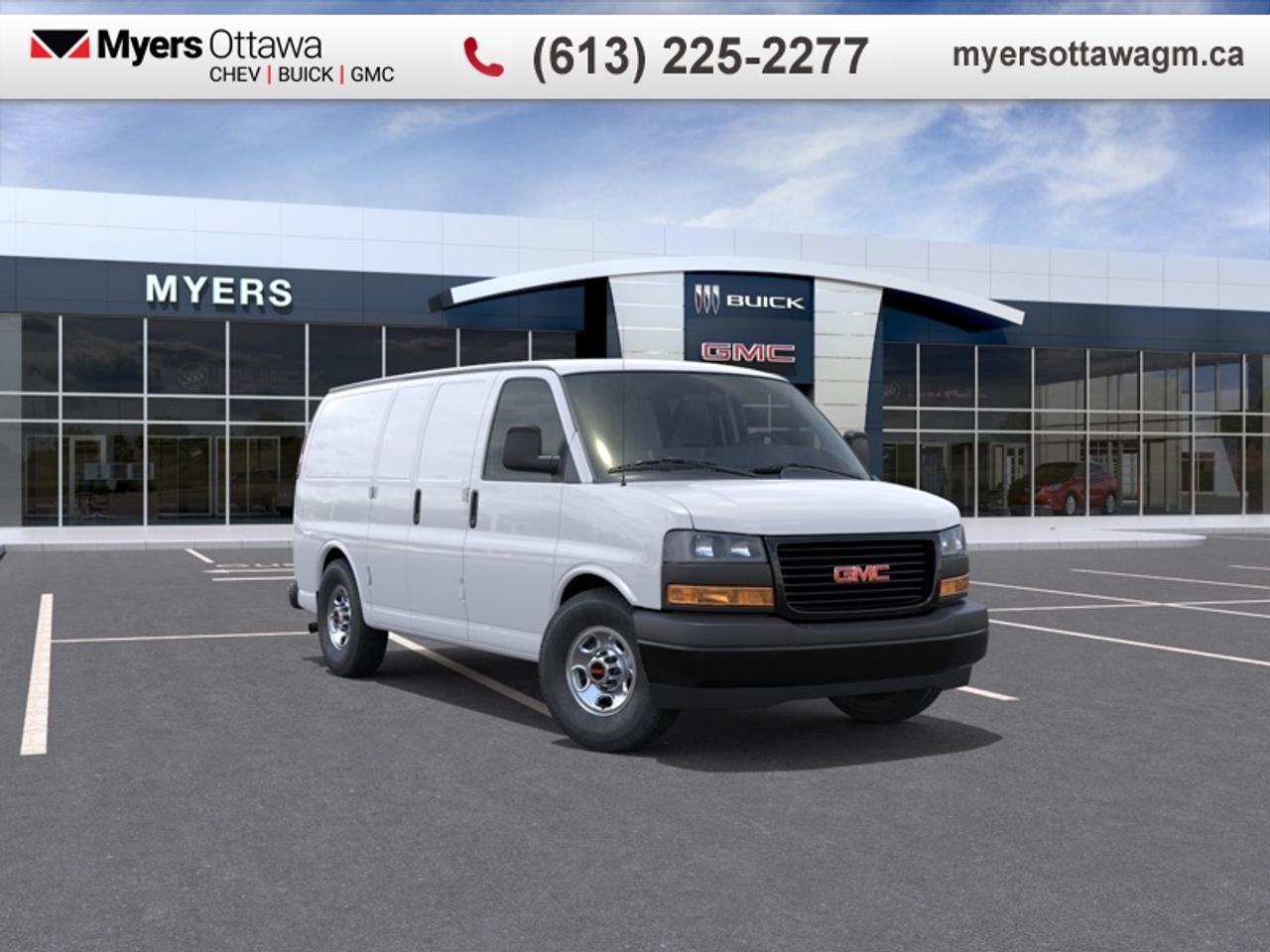 <br> <br>2026 SAVANNA SHORT WHEEL BASE 6.6 V8, REAR CAMERA, REMOTE ENTRY, IN STOCK <br> <br>The 2026 GMC Savana Cargo Van combines proven performance and purposeful design in a full-size work van that supports your toughest jobs with confidence. Its spacious and configurable cargo area, paired with driver-friendly technology and robust build quality, makes it ideal for fleets, contractors or any business needing serious utility. With its heritage of durability and modern enhancements for safety and efficiency, the Savana Cargo Van offers a smart choice when your operation demands both strength and reliability.<br> <br>This Summit White van has an Automatic transmission and is powered by a 401HP 6.6L 8 Cylinder Engine. <br> <br> Our Savana Cargo Vans trim level is 2500 135. This multi purpose cargo van includes a large passenger-side door, air conditioning, power windows and door locks, 6 built-in tie down anchors in the cargo area, vinyl surfaces to make it easier to clean, a 120 volt power outlet, a rear view camera, LED interior cargo lights, Stabilitrak and Tow Haul mode to change the transmission and engine settings when youre hauling a heavy load. This vehicle has been upgraded with the following features: Driver Convenience Package, Audio System, 97 Decibels Backup Alarm.<br><br> <br>To apply right now for financing use this link: <a href=https://creditonline.dealertrack.ca/Web/Default.aspx?Token=b35bf617-8dfe-4a3a-b6ae-b4e858efb71d&Lang=en target=_blank>https://creditonline.dealertrack.ca/Web/Default.aspx?Token=b35bf617-8dfe-4a3a-b6ae-b4e858efb71d&Lang=en</a><br><br> <br/>    4.79% financing for 84 months. <br> Buy this vehicle now for the lowest bi-weekly payment of <b>$441.67</b> with $0 down for 84 months @ 4.79% APR O.A.C. ( taxes included, **Rebates may not be applicable on all purchase types [cash, lease, or finance]. Eligibility and conditions may vary. Please see dealer for full details and confirmation of eligibility.   ).  Incentives expire 2026-04-30.  See dealer for details. <br> <br><br> Come by and check out our fleet of 40+ used cars and trucks and 180+ new cars and trucks for sale in Ottawa.  o~o