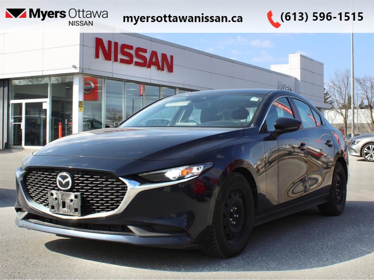 <b>Low Mileage, Heated Seats,  Heated Steering Wheel,  Aluminum Wheels,  Lane Keep Assist,  Collision Mitigation!</b><br> <br>  Compare at $20595 - Our Price is just $19995! <br> <br>This all new 2019 Mazda3 is here to unleash your potential. This 2019 Mazda Mazda3 is fresh on our lot in Ottawa. <br> <br>Like all Mazdas, this all new 2019 Mazda3 was built with one thing in mind: you. This vehicle wasnt built to simply get to your next destination, this all new Mazda3 was designed to enhance the experience of your journey. For an all new car with truly thoughtful design in every detail, check out this fully redesigned Mazda3. This low mileage sedan has just 77,234 km. Its Deep Crystal Blue Mica in colour. It has an Automatic transmission and is powered by a 186HP 2.5L 4 Cylinder Engine. <br> <br> Our Mazda3s trim level is GS i-Activ AWD. Upgrading to this Mazda3 GS is a great choice as it comes packed with a long list of modern features that includes an 8.8 inch infotainment screen with MAZDA CONNECT, Android Auto and Apple CarPlay. It also adds heated front seats, stylish aluminum wheels, a heated steering wheel, distance pacing cruise control, advance blind spot monitoring, lane keep assist and rear cross traffic alert. Additional features include remote keyless entry and a proximity key with push button start, a color rearview camera, LED lighting, steering wheel audio controls and a 60-40 split rear bench seat to make hauling cargo a breeze! This vehicle has been upgraded with the following features: Heated Seats, Heated Steering Wheel, Aluminum Wheels, Lane Keep Assist, Collision Mitigation, Adaptive Cruise Control, Android Auto.<br> <br>To apply right now for financing use this link: <a href=https://www.myersottawanissan.ca/finance target=_blank>https://www.myersottawanissan.ca/finance</a><br><br> <br/><br> Payments from <b>$321.60</b> monthly with $0 down for 84 months @ 8.99% APR O.A.C. ( Plus applicable taxes -  and licensing fees   ).  See dealer for details. <br> <br>Get the amazing benefits of a Nissan Certified Pre-Owned vehicle!!! Save thousands of dollars and get a pre-owned vehicle that has factory warranty, 24 hour roadside assistance and rates as low as 0.9%!!! <br>*LIFETIME ENGINE TRANSMISSION WARRANTY NOT AVAILABLE ON VEHICLES WITH KMS EXCEEDING 140,000KM, VEHICLES 8 YEARS & OLDER, OR HIGHLINE BRAND VEHICLE(eg. BMW, INFINITI. CADILLAC, LEXUS...)<br> Come by and check out our fleet of 20+ used cars and trucks and 110+ new cars and trucks for sale in Ottawa.  o~o