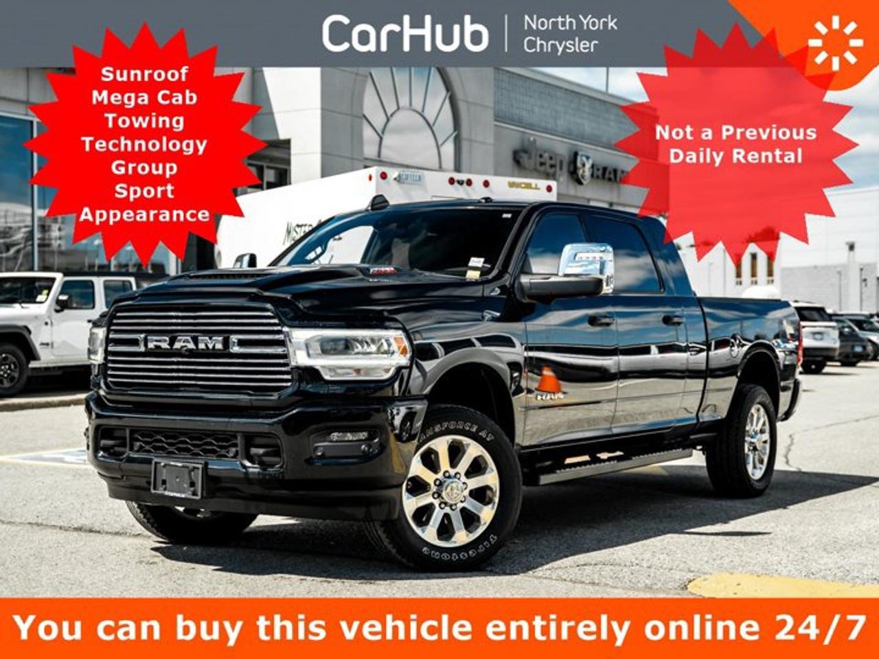 <p> This Ram 2500 boasts a Regular Unleaded V-8 6.4 L/392 engine powering this Automatic transmission. WHEELS: 20 X 8 POLISHED ALUMINUM, TRANSMISSION: 8-SPEED AUTOMATIC  (STD), TRAILER TIRE PRESSURE MONITORING. <p> This Ram 2500 Features the Following Options <br /> TOW-MODE DIGITAL REARVIEW MIRROR PACKAGE  -inc: Digital Rearview Mirror, Tow-Mode/Up-Fit Wired Camera, SPORT APPEARANCE PACKAGE  -inc: Tires: LT285/60R20E OWL On-/Off-Road, Body-Colour Grille Surround, Black Interior Accents, Sport Performance Hood, Sport Decal, Wheels: 20 x 8 Polished Aluminum, Park-Sense Front & Rear Park Assist, QUICK ORDER PACKAGE 2GH  -inc: Engine: 6.4L HEMI V8, Transmission: 8-Speed Automatic , TRAILER SURROUND VIEW CAMERA SYSTEM, TOW-MODE/UP-FIT WIRED CAMERA, TOWING TECHNOLOGY GROUP  -inc: Centre Stop Lamp w/Cargo Camera, Surround View Camera System, Trailer Reverse Guidance, TOW HOOKS, TIRES: LT285/60R20E OWL ON-/OFF-ROAD, SAFETY GROUP  -inc: Rain-Sensing Windshield Wipers, Adaptive Cruise Control w/Stop, Adaptive Steering System, Full-Speed Forward Collision Warning Plus, Lane Keep Assist, REAR AUTO-LEVELLING AIR SUSPENSION. </p> <p>Drive Happy with CarHub<br>*** All-inclusive, upfront prices -- no haggling, negotiations, pressure, or games*** Purchase or lease a vehicle and receive a $1000 CarHub Rewards card for service.  *** Purchase this vehicle fully online on CarHub websites</p> <p>Transparency Statement<br>USED VEHICLES:Online prices and payments are for finance purchases  please note there is a $850 safety certification fee. if not Certified, then as per OMVIC Regulations the vehicle is deemed to be not drivable and Not Certified. Cash purchases for used vehicles have a $2,350 surcharge which includes the safety certification (the finance price + $2,350).NEW VEHICLES:New financed vehicles are subject to an $ 850 Processing Fee. New cars priced at over $100,000 including add-ons or accessories are subject to the additional federal luxury tax.While every effort is taken to avoid errors, technical or human error can occur, so please confirm vehicle features, options, materials, and other specs with your CarHub representative. This can easily be done by calling us or by visiting us at the dealership. CarHub used vehicles come standard with 1 key. If we receive more than one key from the previous owner, we include them with the vehicle. Additional keys may be purchased at the time of sale. Ask your Product Advisor for more details. Payments are only estimates derived from a standard term/rate on approved credit. Terms, rates and payments may vary. Prices, rates and payments are subject to change without notice. Please see our website for more details.</p>