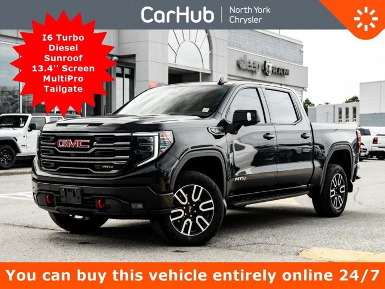2025 GMC Sierra 1500 AT4 147'' I6 Turbo Diesel Sunroof 13.4'' Screen MultiPro Tailgate Photo0