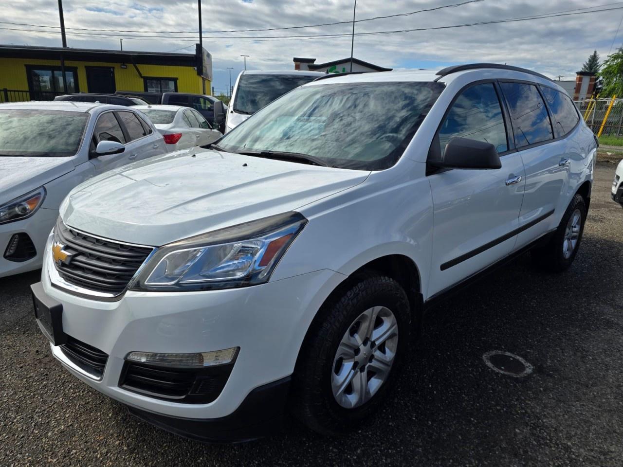 The 2017 Chevrolet Traverse is a full-size crossover SUV that delivers a blend of space, comfort, and capability. Powered by a 3.6L V6 engine producing 281 horsepower and 266 lb-ft of torque, it provides confident performance for family trips and daily driving. Paired with a 6-speed automatic transmission and available all-wheel drive, the Traverse offers strong capability and versatile handling. <br/> Key Specifications: <br/> Engine Type: 3.6L V6 <br/> <br/> Horsepower: 281 hp @ 6,300 rpm <br/> <br/> Torque: 266 lb-ft @ 3,400 rpm <br/> <br/> Transmission: 6-speed automatic <br/> <br/> Drivetrain: Front-wheel drive / available all-wheel drive <br/> <br/> Fuel Economy: ~ 14.0 L/100km city / 9.4 L/100km highway <br/> <br/> Seating Capacity: Up to 8 passengers <br/> <br/> Features: <br/> Chevrolet MyLink infotainment system with 6.5-inch touchscreen <br/> <br/> Apple CarPlay and Android Auto compatibility <br/> <br/> Bluetooth hands-free connectivity <br/> <br/> USB and auxiliary inputs <br/> <br/> Premium cloth interior with available leather seating <br/> <br/> Tri-zone automatic climate control <br/> <br/> Power driver&rsquo;s seat <br/> <br/> Rearview camera <br/> <br/> Remote keyless entry and available remote start <br/> <br/> 18-inch alloy wheels (with larger wheels available on higher trims) <br/> <br/> Advanced safety features including traction control, stability control, multiple airbags, and available rear park assist <br/> <br/> AUTO AVENUE IS AN AMVIC LICENSED DEALERSHIP, COMMITTED TO PROVIDING EXCEPTIONAL SERVICE AND QUALITY VEHICLES WITH FLEXIBLE PAYMENT OPTIONS. <br/> Call us at (403) 477-7432<br /> Email: sales@autoavenue.com<br /> Visit us at 1739 51 Street Southeast, Calgary, AB T2A 1T2 <br/> AUTO AVENUE: Your Destination for Quality Cars and Flexible Payments.<br /><br />CARFAX <br/>