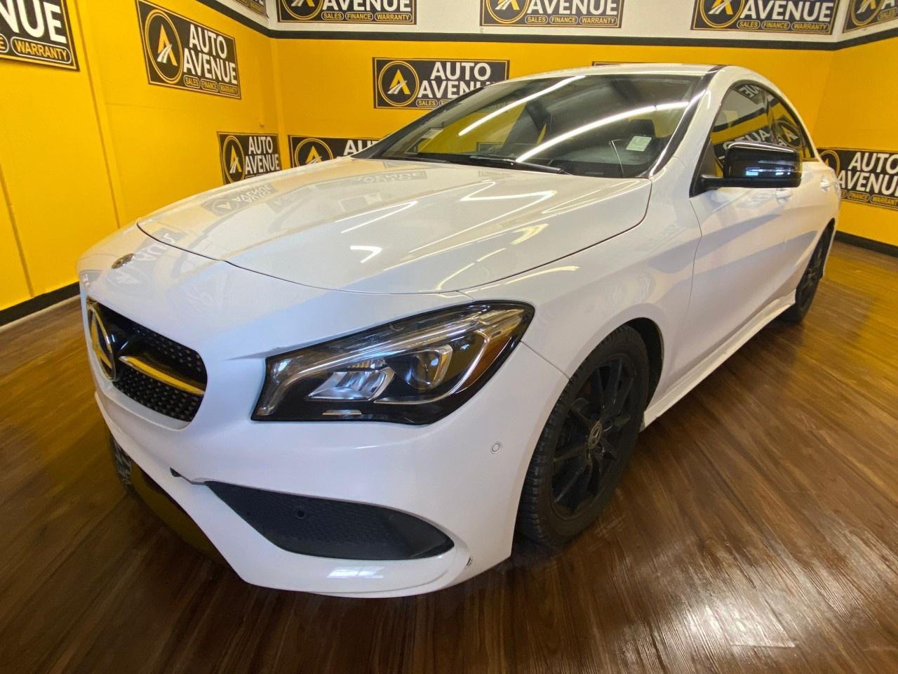 2018 Mercedes-Benz CLA 250 &ndash; Sleek, Sporty, and Confidently Refined<br /><br />This 2018 Mercedes-Benz CLA CLA 250 is offered to you for sale by Auto Avenue Airdrie.<br /><br />The 2018 Mercedes-Benz CLA 250 combines luxury styling with dynamic performance in a compact, athletic package. Finished in a crisp white exterior with a premium black interior, this CLA 250 offers a sophisticated and sporty feel both inside and out. Its 2.0L turbocharged engine delivers energetic acceleration while maintaining impressive fuel efficiency, and the 4MATIC all-wheel drive system ensures confident handling in all weather conditions.<br /><br />Step inside to find a refined cabin with high-quality materials, supportive seats, and an intuitive layout designed around the driver. The CLA&rsquo;s coupe-inspired body lines, bold front grille, and signature LED lighting give it unmistakable Mercedes-Benz character&mdash;modern, elegant, and effortlessly stylish.<br /><br />Whether you&rsquo;re navigating the city or enjoying a highway drive, the CLA 250 blends comfort, technology, and precision engineering in true Mercedes fashion. A perfect choice for drivers seeking performance, practicality, and sophistication in one beautifully balanced vehicle. Comfort. Performance. Safety. Enjoy all three with this well-appointed AWD 2018 Mercedes-Benz. There are many vehicles on the market but if you are looking for a vehicle that will perform as good as it looks then this Mercedes-Benz CLA CLA 250 is the one! <br/> AUTO AVENUE IS AN AMVIC LICENSED DEALERSHIP, COMMITTED TO PROVIDING EXCEPTIONAL SERVICE AND QUALITY VEHICLES WITH FLEXIBLE PAYMENT OPTIONS. <br/> GIVE US A CALL AT (403) 438-8884 OR EMAIL SALES@AUTOAVENUE.COM. WE&rsquo;RE LOCATED AT 211 EAST LAKE CRESCENT NE, AIRDRIE, AB T4A 2H7. <br/> AUTO AVENUE: YOUR DESTINATION FOR QUALITY CARS AND FLEXIBLE PAYMENTS. <br/>