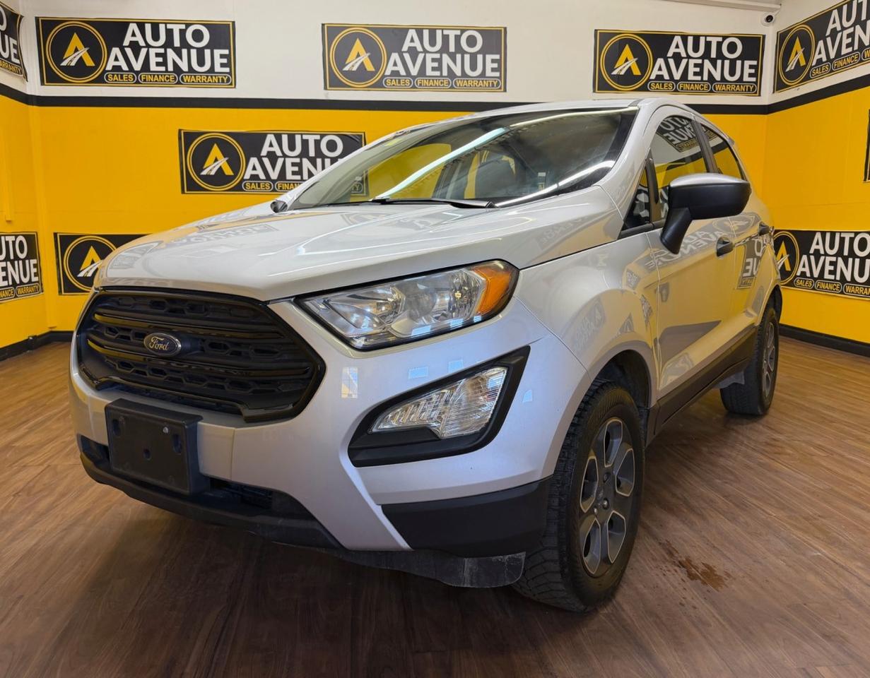 ENJOY AGILE PERFORMANCE, PRACTICALITY, AND MODERN STYLE WITH THIS 2018 FORD ECOSPORT S. THIS COMPACT SUV OFFERS A SMOOTH RIDE, USERFRIENDLY HANDLING, AND A WELLDESIGNED INTERIOR PERFECT FOR DAILY COMMUTES OR WEEKEND GETAWAYS. STANDARD FEATURES INCLUDE AIR CONDITIONING, POWER WINDOWS AND LOCKS, CRUISE CONTROL, AND ADVANCED SAFETY SYSTEMS SUCH AS MULTIPLE AIRBAGS AND STABILITY CONTROL FOR PEACE OF MIND ON EVERY DRIVE. WITH ITS FLEXIBLE CARGO SPACE AND COMFORTABLE CABIN, THE ECOSPORT S DELIVERS BOTH VALUE AND VERSATILITY IN A FUNTODRIVE PACKAGE. DON&rsquo;T WAIT&mdash;CONTACT US TODAY TO SCHEDULE YOUR TEST DRIVE AND EXPERIENCE IT FOR YOURSELF!<br /><br />AUTO AVENUE IS AN AMVIC LICENSED DEALERSHIP, COMMITTED TO PROVIDING EXCEPTIONAL SERVICE AND QUALITY VEHICLES WITH FLEXIBLE PAYMENT OPTIONS. <br/>