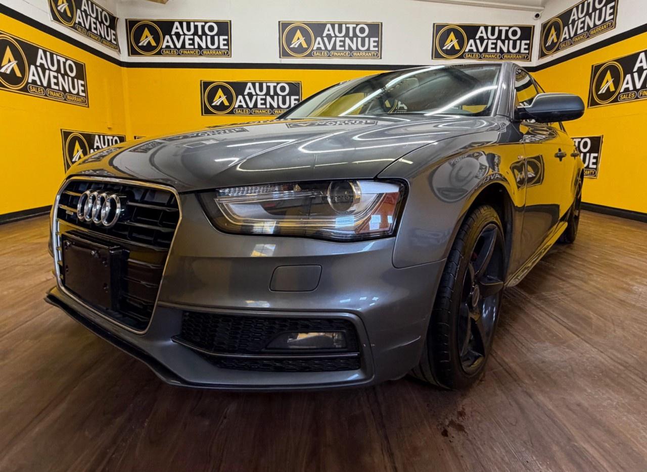 EXPERIENCE EUROPEAN REFINEMENT, SMOOTH PERFORMANCE, AND SOPHISTICATED STYLE WITH THIS 2016 AUDI A4 PROGRESSIV PLUS. THIS LUXURY SEDAN OFFERS CONFIDENT HANDLING, A WELLCRAFTED INTERIOR, AND STANDARD FEATURES LIKE AIR CONDITIONING, POWER WINDOWS AND LOCKS, CRUISE CONTROL, AND ADVANCED SAFETY SYSTEMS SUCH AS MULTIPLE AIRBAGS AND STABILITY CONTROL FOR PEACE OF MIND ON EVERY DRIVE. WITH ITS COMFORTABLE CABIN, CLEAN DESIGN, AND STRONG ROAD PRESENCE, THE A4 PROGRESSIV PLUS DELIVERS BOTH VALUE AND PREMIUM EXPERIENCE IN ONE EXCEPTIONAL PACKAGE. DON&rsquo;T WAIT&mdash;CONTACT US TODAY TO SCHEDULE YOUR TEST DRIVE AND EXPERIENCE IT FOR YOURSELF! <br /><br />AUTO AVENUE IS AN AMVIC LICENSED DEALERSHIP, COMMITTED TO PROVIDING EXCEPTIONAL SERVICE AND QUALITY VEHICLES WITH FLEXIBLE PAYMENT OPTIONS.