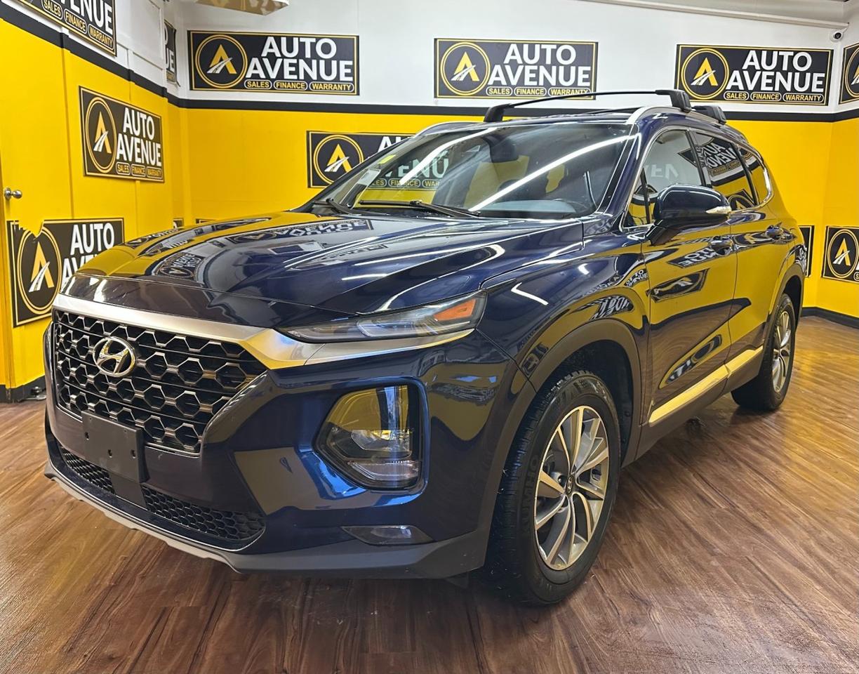 Auto Avenue Airdrie is proud to present this well-equipped 2019 Hyundai Santa Fe Preferred &mdash; a stylish and capable SUV built for comfort, confidence, and year-round versatility.<br /><br />Powered by a 2.0L Turbo GDI 4-cylinder engine paired with an automatic transmission, this Santa Fe delivers strong performance and smooth acceleration. The All-Wheel Drive system enhances stability and control, making it an excellent choice for Alberta&rsquo;s changing weather.<br /><br />Inside, you&rsquo;ll find a comfortable and modern Black interior with the practical layout the Santa Fe is known for. The Preferred trim provides a welcoming cabin with thoughtful touches and everyday convenience, ideal for families, commuters, or anyone needing extra space without sacrificing efficiency.<br /><br />Finished in a sleek Blue exterior, this SUV stands out with Hyundai&rsquo;s clean, contemporary design. The Santa Fe&rsquo;s balanced ride, solid reliability reputation, and generous interior room make it a smart and versatile option.<br /><br />AUTO AVENUE IS AN AMVIC LICENSED DEALERSHIP, COMMITTED TO PROVIDING EXCEPTIONAL SERVICE AND QUALITY VEHICLES WITH FLEXIBLE PAYMENT OPTIONS.<br /><br />GIVE US A CALL AT (403) 438-8884 OR EMAIL SALES@AUTOAVENUE.COM. WE&rsquo;RE LOCATED AT 211 EAST LAKE CRESCENT NE, AIRDRIE, AB T4A 2H7.<br /><br />AUTO AVENUE: YOUR DESTINATION FOR QUALITY CARS AND FLEXIBLE PAYMENTS.