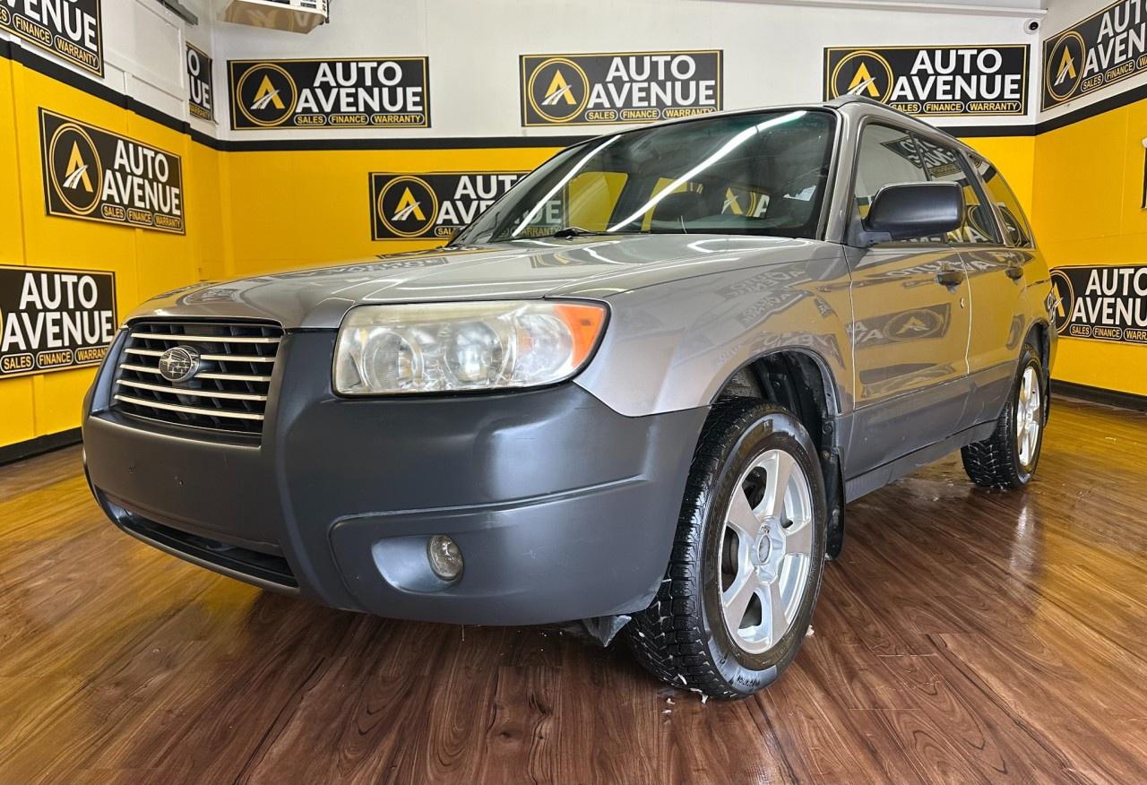 EXPERIENCE PRACTICALITY, ALLWEATHER CONFIDENCE, AND EVERYDAY RELIABILITY WITH THIS 2008 SUBARU FORESTER X. THIS VERSATILE COMPACT SUV FEATURES STANDARD ALLWHEEL DRIVE, A SPACIOUS INTERIOR, AND SMOOTH HANDLING PERFECT FOR DAILY COMMUTES OR WEEKEND ADVENTURES. STANDARD FEATURES INCLUDE AIR CONDITIONING, POWER WINDOWS AND LOCKS, CRUISE CONTROL, AND ADVANCED SAFETY SYSTEMS SUCH AS MULTIPLE AIRBAGS AND STABILITY CONTROL FOR PEACE OF MIND ON EVERY DRIVE. WITH ITS USERFRIENDLY DESIGN AND GENEROUS CARGO SPACE, THE FORESTER X DELIVERS BOTH VALUE AND FUNCTIONALITY IN ONE CAPABLE PACKAGE. DON&rsquo;T WAIT&mdash;CONTACT US TODAY TO SCHEDULE YOUR TEST DRIVE AND EXPERIENCE IT FOR YOURSELF!<br /><br />AUTO AVENUE IS AN AMVIC LICENSED DEALERSHIP, COMMITTED TO PROVIDING EXCEPTIONAL SERVICE AND QUALITY VEHICLES WITH FLEXIBLE PAYMENT OPTIONS. <br/>