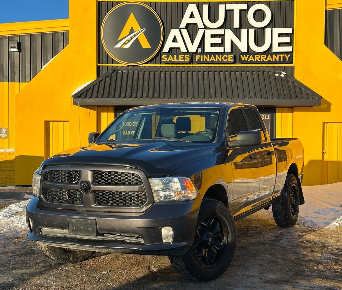 EXPERIENCE POWER, DURABILITY, AND EVERYDAY CAPABILITY WITH THIS 2018 RAM 1500 TRADESMAN V8. BUILT TO HANDLE TOUGH TASKS AND DAILY DRIVES WITH EASE, THIS FULLSIZE PICKUP OFFERS STRONG V8 PERFORMANCE, A SMOOTH RIDE, AND A SPACIOUS, PRACTICAL INTERIOR. STANDARD FEATURES INCLUDE AIR CONDITIONING, POWER WINDOWS AND LOCKS, CRUISE CONTROL, AND ADVANCED SAFETY SYSTEMS SUCH AS MULTIPLE AIRBAGS AND STABILITY CONTROL FOR PEACE OF MIND ON EVERY DRIVE. WITH ITS GENEROUS CARGO CAPACITY AND USERFRIENDLY DESIGN, THE RAM 1500 TRADESMAN DELIVERS BOTH FUNCTIONALITY AND COMFORT IN ONE IMPRESSIVE PACKAGE. DON&rsquo;T WAIT&mdash;CONTACT US TODAY TO SCHEDULE YOUR TEST DRIVE AND EXPERIENCE IT FOR YOURSELF!<br /><br />AUTO AVENUE IS AN AMVIC LICENSED DEALERSHIP, COMMITTED TO PROVIDING EXCEPTIONAL SERVICE AND QUALITY VEHICLES WITH FLEXIBLE PAYMENT OPTIONS. <br/>