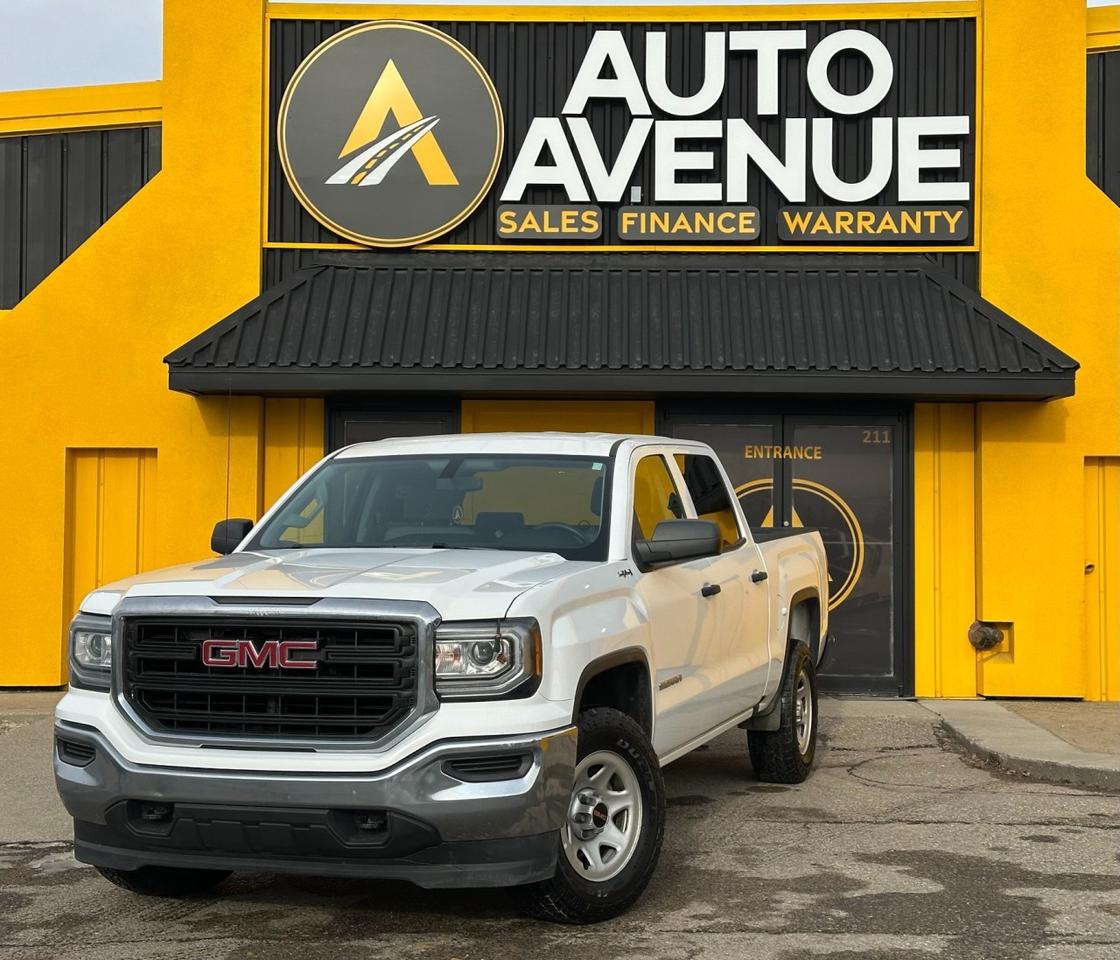 EXPERIENCE POWER, COMFORT, AND CAPABILITY WITH THIS 2018 GMC SIERRA 1500 CREW CAB. THIS FULLSIZE PICKUP OFFERS A SMOOTH RIDE, STRONG PERFORMANCE, AND A SPACIOUS, COMFORTABLE INTERIOR PERFECT FOR WORK, FAMILY, OR EVERYDAY DRIVING. STANDARD FEATURES INCLUDE AIR CONDITIONING, POWER WINDOWS AND LOCKS, CRUISE CONTROL, AND ADVANCED SAFETY SYSTEMS SUCH AS MULTIPLE AIRBAGS AND STABILITY CONTROL FOR PEACE OF MIND ON EVERY DRIVE. WITH ITS GENEROUS CARGO CAPACITY, CREW CAB ROOMINESS, AND USERFRIENDLY DESIGN, THE SIERRA 1500 DELIVERS BOTH FUNCTIONALITY AND COMFORT IN ONE IMPRESSIVE PACKAGE. DON&rsquo;T WAIT&mdash;CONTACT US TODAY TO SCHEDULE YOUR TEST DRIVE AND EXPERIENCE IT FOR YOURSELF!<br /><br />AUTO AVENUE IS AN AMVIC LICENSED DEALERSHIP, COMMITTED TO PROVIDING EXCEPTIONAL SERVICE AND QUALITY VEHICLES WITH FLEXIBLE PAYMENT OPTIONS. <br/>
