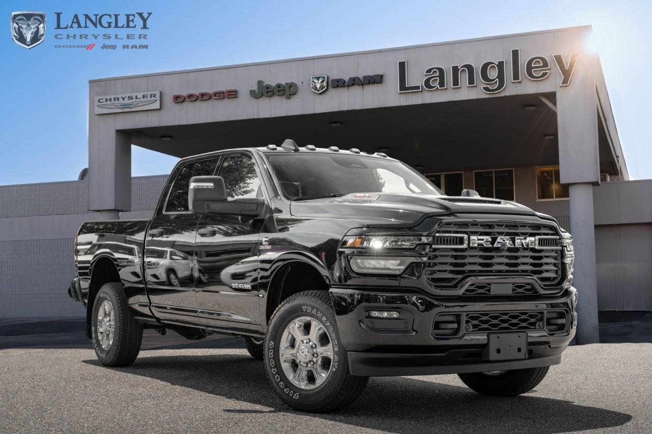 <p><strong>2026 Ram 3500 Big Horn 4x4 Crew Cab 6'4" Box</strong></p><p>A powerful and dependable heavy-duty pickup engineered to dominate the toughest towing and hauling challenges with ease.</p><ul><li><p>Engine: 6.4L HEMI V8 (405 hp, 429 lb-ft torque)</p></li><li><p>Drivetrain: 4x4 with 8-speed automatic transmission</p></li><li><p>Max Towing Capacity: 18,150 lbs</p></li><li><p>Max Payload Capacity: 7,590 lbs</p></li><li><p>Key Capability Feature: Available High-Output 6.7L Cummins Turbo Diesel option for increased performance</p></li></ul><p>Come book a test drive at Langley Chrysler, conveniently located in Langley, British Columbia.</p>*All new vehicle purchases are plus the PDI accessory installs and any price increases provided by the manufacturer. For trucks the accessories will include wheel locks, spray-in liners, and mud flaps. For all other vehicles, wheel locks are standard, other equipment may apply. Confirm with the dealer.

<p>*All prices are net of all manufacturer incentives and/or rebates and are subject to change by the manufacturer without notice. All prices plus applicable taxes, applicable environmental recovery charges, documentation of $599 and full tank of fuel surcharge of $76 if a full tank is chosen.<br />Other items available that are not included in the above price:<br />Tire & Rim Protection and Key fob insurance starting from $599<br />Service contracts (extended warranties) for up to 7 years and 200,000 kms starting from $599<br />Custom vehicle accessory packages, mudflaps and deflectors, tire and rim packages, lift kits, exhaust kits and tonneau covers, canopies and much more that can be added to your payment at time of purchase<br />Undercoating, rust modules, and full protection packages starting from $199<br />Flexible life, disability and critical illness insurances to protect portions of or the entire length of vehicle loan?im?im<br />Financing Fee of $500 when applicable<br />Prices shown are determined using the largest available rebates and incentives and may not qualify for special APR finance offers. See dealer for details. This is a limited time offer.</p>