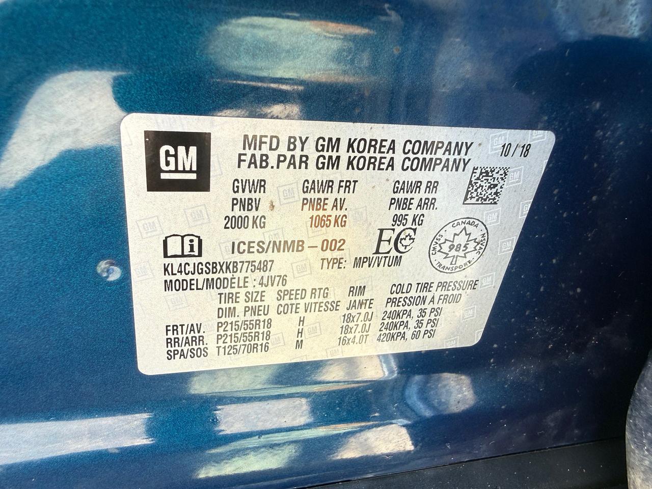 2019 Buick Encore Essence AWD Htd Lthr Sunroof Nav Wifi Rm Strt Cam Photo