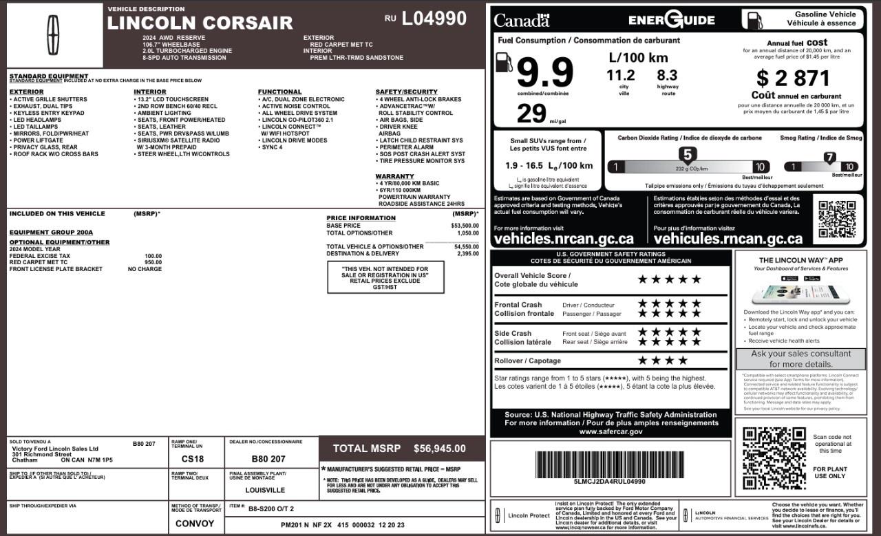2024 Lincoln Corsair Reserve AWD Photo