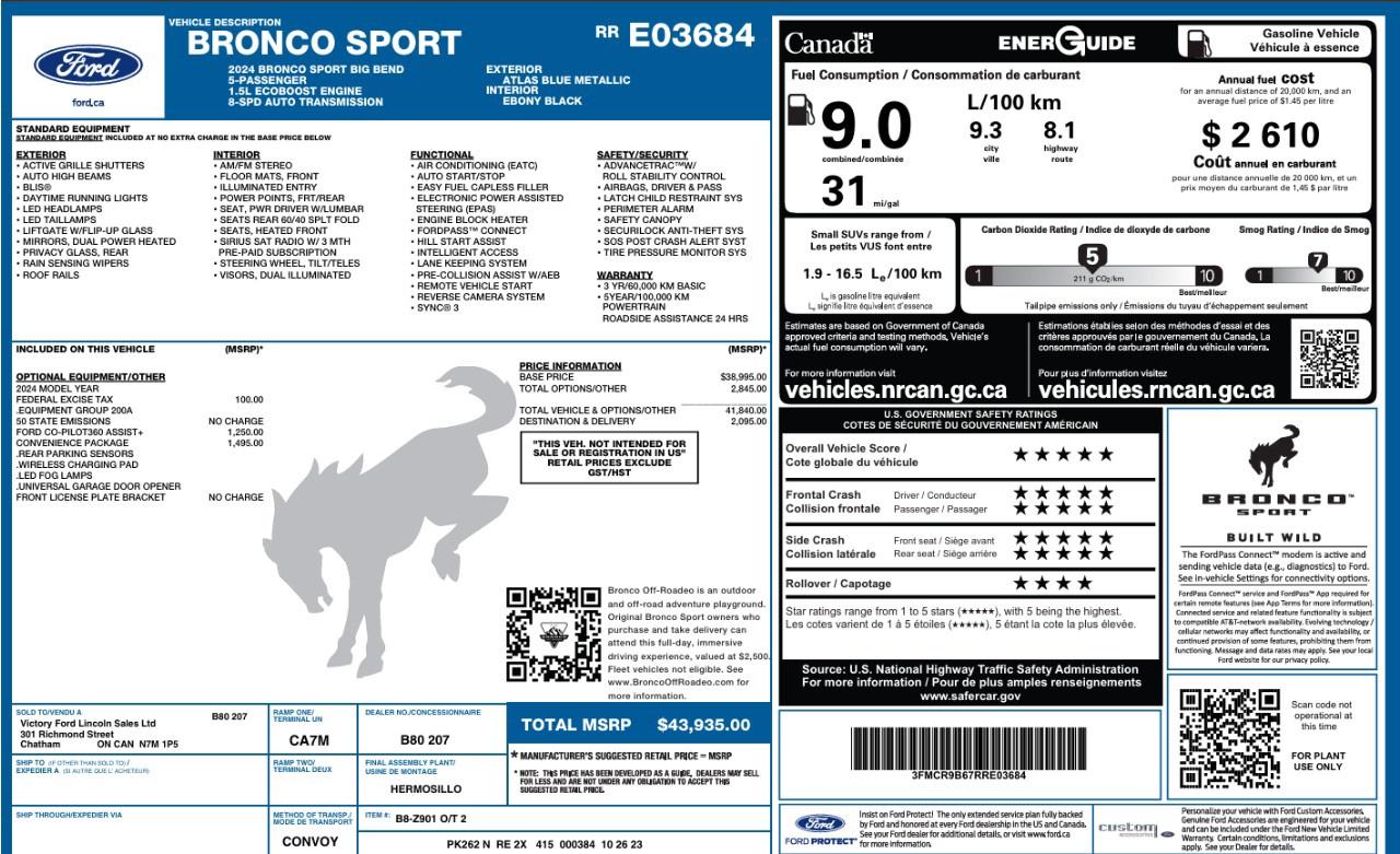 2024 Ford Bronco Sport Big Bend 4x4 Photo