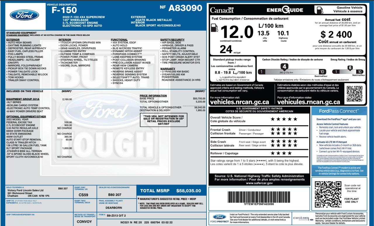 2022 Ford F-150 XLT 4WD SuperCrew 5.5' Box Photo