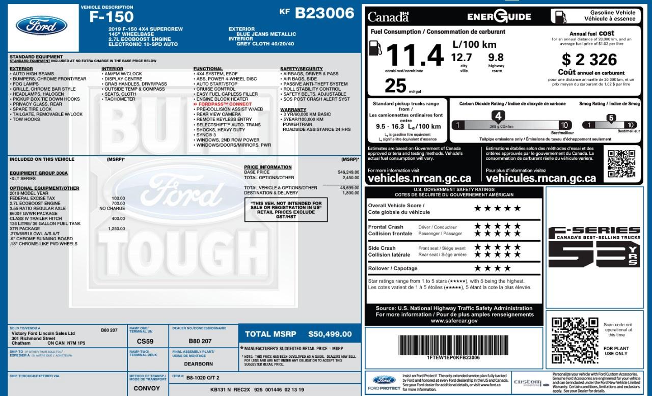 2019 Ford F-150 XLT 4WD SuperCrew 5.5' Box Photo