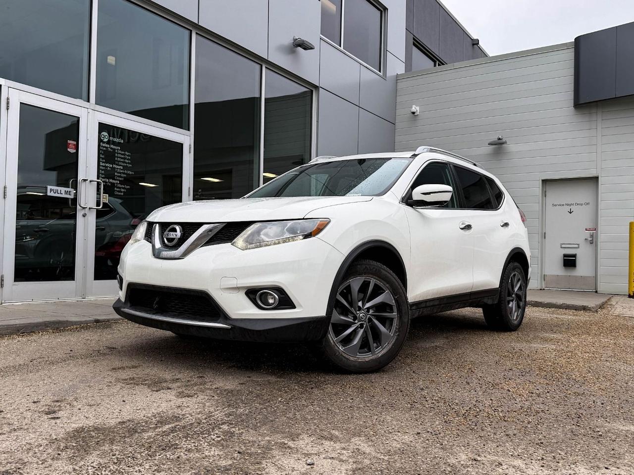 Discover the perfect blend of comfort, style, and performance with this pre-owned 2016 Nissan Rogue SL AWD 4dr. Powered by a reliable 2.5L DOHC 4-cylinder engine paired with an Xtronic CVT for smooth, efficient driving, this Rogue offers all-wheel drive for confidence in any weather. Enjoy premium features like heated leather-appointed seats, Bose sound system, dual-zone automatic climate control, and advanced safety technology including blind spot warning and forward collision mitigation. With alloy wheels and sleek exterior accents, this Rogue combines versatility and style effortlessly. Comes with a full tank of fuel and floor mats  ready to drive home today!Go Mazda is a AMVIC licenced businessClean CarFax