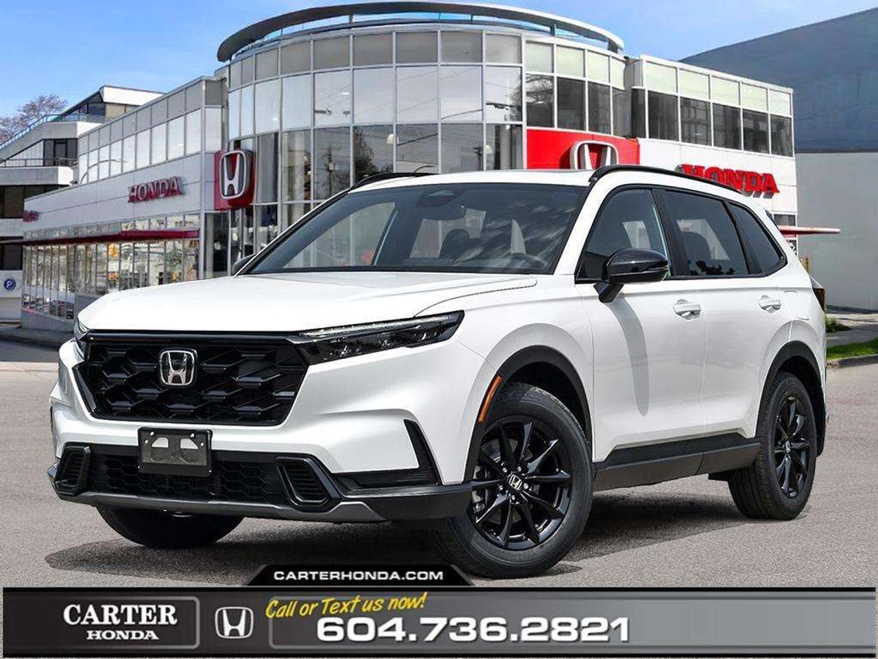 Discover dynamic styling, advanced hybrid technology, and everyday versatility with the 2026 Honda CR-V Hybrid Sport, now available at Carter Honda. Powered by Hondas advanced two motor hybrid system with Real Time All Wheel Drive, it delivers smooth, responsive performance with impressive fuel efficiency for both city driving and weekend adventures. The Sport trim stands out with bold exterior accents, 18 inch alloy wheels, and sleek black details that create a confident, athletic road presence. Inside, the spacious cabin features heated front seats, a leather wrapped steering wheel, and a large digital instrument cluster for a refined driving experience. A high resolution touchscreen with wireless Apple CarPlay and Android Auto keeps you seamlessly connected, while the Honda Sensing suite provides advanced safety and driver assistance. Sporty, efficient, and built for modern life, the CR-V Hybrid Sport is ready for whatever comes next. Schedule your test drive today at Carter Honda and experience it firsthand. <b>Why Choose Carter Honda?</b> - We provide an unmatched vehicle purchasing experience that puts YOU FIRST! - Exceeding customer expectations for over three decades, with a history of loyalty and community trust - 4.6-star Google rating, backed by over 3,000 satisfied customer reviews - Experience upfront pricing, zero hidden fees, and 100% transparency at every step - Fast approvals and 99% acceptance rates, regardless of your credit status! - Enjoy our 7-day vehicle exchange policy for added peace of mind - We welcome vehicle trades and guarantee the best price - Our multilingual staff speaks many languages to assist you better Were here to help you drive the vehicle you want, the vehicle you deserve! Dealer fee of $999.00 included in advertised price (Dealer No. 1100).