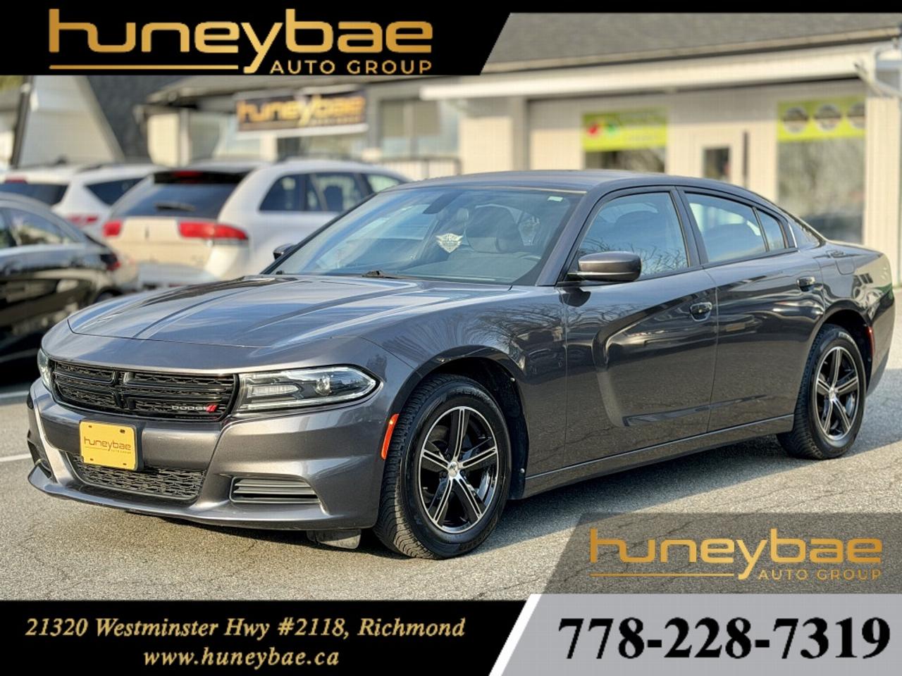 <p><strong>2019 Dodge Charger SXT | Rear-Wheel Drive | Automatic</strong></p>
<p>Fresh Trade | Sporty Sedan<br />Clean Title<br />Low Kilometres</p>
<p>Bold, aggressive, and built for performance &mdash; this iconic sedan delivers muscle-car attitude with everyday comfort and modern tech.</p>
<p><strong>Key Features & Highlights:</strong><br />SXT Trim Package<br />Rear-Wheel Drive (RWD)<br />3.6L Pentastar V6 Engine<br />Automatic Transmission<br />Sport Mode Performance<br />Premium Cloth Interior<br />Power Driver Seat<br />Dual-Zone Climate Control<br />Heated Front Seats<br />Heated Steering Wheel<br />Touchscreen Infotainment System<br />Apple CarPlay & Android Auto<br />Bluetooth Connectivity<br />Rearview Camera<br />Keyless Entry & Push-Button Start<br />Remote Start System<br />LED Daytime Running Lights<br />Alloy Wheels</p>
<p>Confident, powerful, and practical &mdash; a perfect blend of performance and daily drivability.</p>
<p><strong>Viewings by appointment only</strong><br />Call or email to book your private viewing.</p>
<p>Stock # HB592<br />Dealer License # 50529</p>
<p>Don&rsquo;t like your current car?<br />New to Canada?<br />No credit / Bad credit?<br />High interest rate?</p>
<p>Call or Text: 778-228-7319<br /><strong>WE WILL GET YOU APPROVED (conditions apply)</strong></p>
<p><strong>Disclaimer:</strong> All used vehicles are subject to a $995 documentation fee plus applicable taxes. Pricing may vary depending on vehicle and lender.</p>