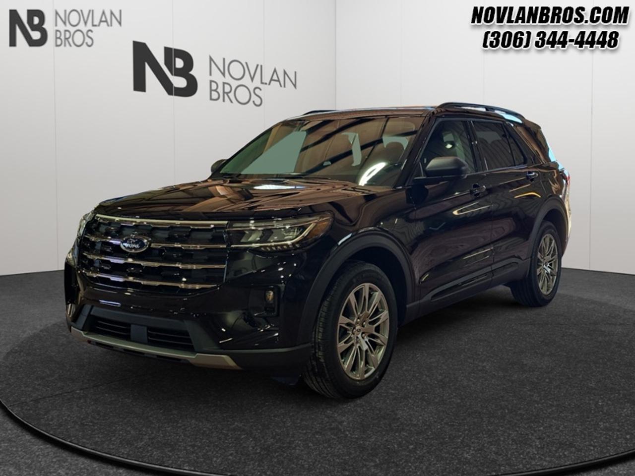 <b>Heated Seats,  Adaptive Cruise Control,  Lane Keep Assist,  Collision Alert,  Power Liftgate!</b><br> <br> Check out our great inventory of new vehicles at Novlan Brothers!<br> <br>This 2026 Ford Explorer is comfortable and practical, perfectly suited for you and your family.<br> <br>This Ford Explorer is the ultimate lifestyle vehicle with plenty of style and space for all of your passengers and cargo. It has the hauling capabilities of a midsize SUV combined with strong off-road capabilities. Whether your next family adventure is to the grocery store or over a high mountain pass, the Ford Explorer was built to get you there with ease.<br> <br>This Agate Black SUV has a 10 Speed Automatic transmission and is powered by a 300HP 2.3L 4 Cylinder Engine. <br> <br> Our Explorers trim level is Active. Standard features on this Explorer Active include FordPass Connect 5G mobile hotspot internet access, adaptive cruise control, smart device remote engine start, and a power liftgate for rear cargo access. On the inside, occupants are treated to heated front seats, voice-activated dual-zone climate control, and a 13.2-inch infotainment screen with wireless Apple CarPlay and Android Auto. Safety features also include lane keep assist with lane departure warning, collision mitigation, automatic emergency braking, evasion assist, and rear parking sensors. This vehicle has been upgraded with the following features: Heated Seats, Adaptive Cruise Control, Lane Keep Assist, Collision Alert, Power Liftgate, Mobile Hotspot.<br><br> View the original window sticker for this vehicle with this url <b><a href=http://www.windowsticker.forddirect.com/windowsticker.pdf?vin=1FMUK8DH2TGB02661 target=_blank>http://www.windowsticker.forddirect.com/windowsticker.pdf?vin=1FMUK8DH2TGB02661</a></b>.<br> <br>To apply right now for financing use this link: <a href=http://novlanbros.com/credit/ target=_blank>http://novlanbros.com/credit/</a><br> <br/>3.49% financing for 84 months. <br> Payments from <b>$817.27</b> monthly with $0 down for 84 months @ 3.49% APR O.A.C. ( Plus applicable taxes - Plus applicable fees ). Incentives expire 2026-06-30. See dealer for details. <br><br><br> Come by and check out our fleet of 20+ used cars and trucks and 80+ new cars and trucks for sale in Paradise Hill.  o~o
