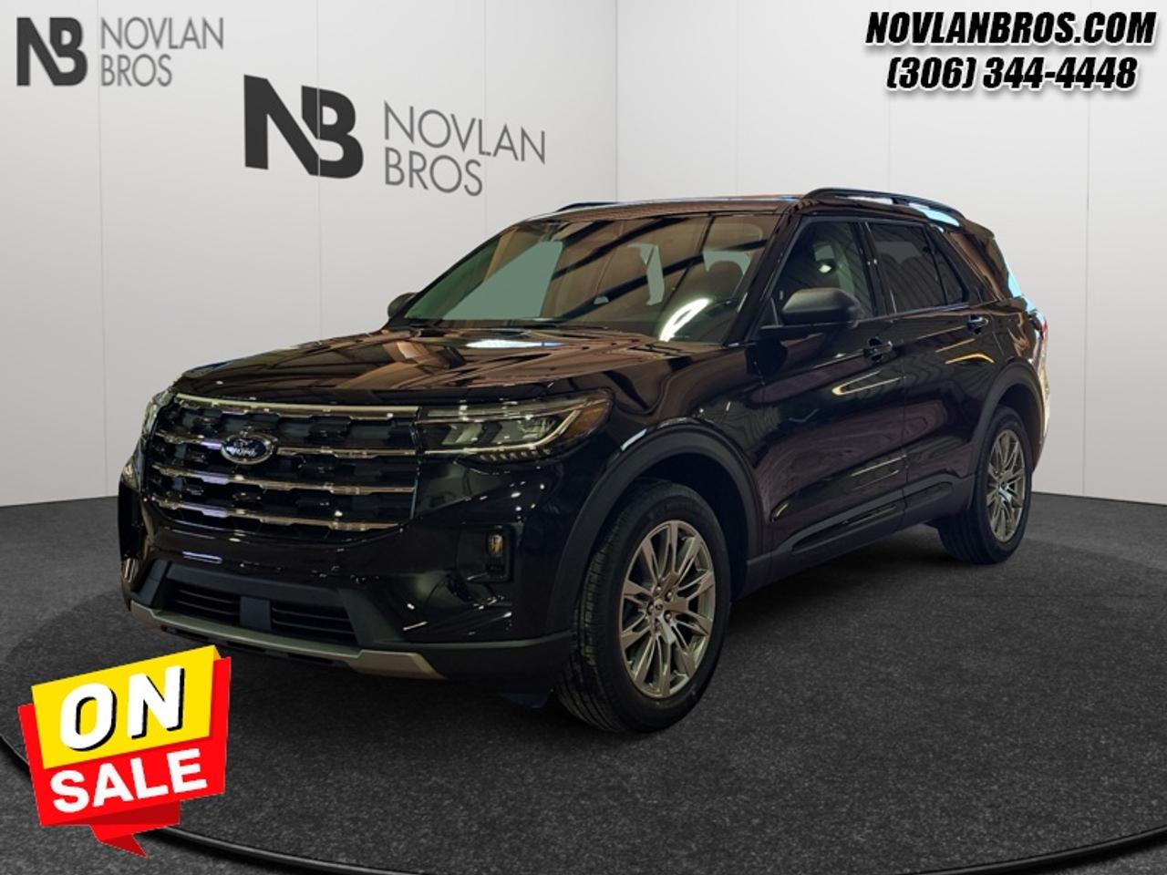 <b>Heated Seats,  Adaptive Cruise Control,  Lane Keep Assist,  Collision Alert,  Power Liftgate!</b><br> <br> Check out our great inventory of new vehicles at Novlan Brothers!<br> <br>This 2026 Explorer was built to do more than just get groceries, with all-new technologies, this SUV was built for adventure.<br> <br>This Ford Explorer is the ultimate lifestyle vehicle with plenty of style and space for all of your passengers and cargo. It has the hauling capabilities of a midsize SUV combined with strong off-road capabilities. Whether your next family adventure is to the grocery store or over a high mountain pass, the Ford Explorer was built to get you there with ease.<br> <br>This Agate Black SUV has a 10 Speed Automatic transmission and is powered by a 300HP 2.3L 4 Cylinder Engine. <br> <br> Our Explorers trim level is Active. Standard features on this Explorer Active include FordPass Connect 5G mobile hotspot internet access, adaptive cruise control, smart device remote engine start, and a power liftgate for rear cargo access. On the inside, occupants are treated to heated front seats, voice-activated dual-zone climate control, and a 13.2-inch infotainment screen with wireless Apple CarPlay and Android Auto. Safety features also include lane keep assist with lane departure warning, collision mitigation, automatic emergency braking, evasion assist, and rear parking sensors. This vehicle has been upgraded with the following features: Heated Seats, Adaptive Cruise Control, Lane Keep Assist, Collision Alert, Power Liftgate, Mobile Hotspot.<br><br> View the original window sticker for this vehicle with this url <b><a href=http://www.windowsticker.forddirect.com/windowsticker.pdf?vin=1FMUK8DH2TGB02661 target=_blank>http://www.windowsticker.forddirect.com/windowsticker.pdf?vin=1FMUK8DH2TGB02661</a></b>.<br> <br>To apply right now for financing use this link: <a href=http://novlanbros.com/credit/ target=_blank>http://novlanbros.com/credit/</a><br> <br/>Weve discounted this vehicle $5075. Total rebate of $1000 is reflected in the price. 5.49% financing for 84 months. <br> Payments from <b>$786.57</b> monthly with $0 down for 84 months @ 5.49% APR O.A.C. ( Plus applicable taxes - Plus applicable fees ). Incentives expire 2026-08-31. See dealer for details. <br><br><br> Come by and check out our fleet of 20+ used cars and trucks and 100+ new cars and trucks for sale in Paradise Hill.  o~o