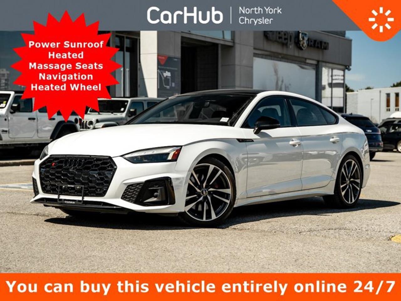 <p> This Audi S5 Sportback delivers a Intercooled Turbo Premium Unleaded V-6 3.0 L/183 engine powering this Automatic transmission. Wireless Phone Connectivity, Window Grid Diversity Antenna, Wheels: 8.5J x 19 5-Double-Arm Design -inc: Graphite gray. <p>This Audi S5 Sportback Comes Equipped with These Options <br /> Valet Function, Trunk/Hatch Auto-Latch, Trip Computer, Transmission: 8-Speed Tiptronic -inc: paddle shift, Transmission w/Driver Selectable Mode and Oil Cooler, Tires: 255/35R19 96Y XL Performance, Tailgate/Rear Door Lock Included w/Power Door Locks, Steel Spare Wheel, Sport Tuned Suspension, Speed Sensitive Rain Detecting Variable Intermittent Wipers w/Heated Jets. </p> <p>Drive Happy with CarHub<br>*** All-inclusive, upfront prices -- no haggling, negotiations, pressure, or games*** Purchase or lease a vehicle and receive a $1000 CarHub Rewards card for service.  *** Purchase this vehicle fully online on CarHub websites</p> <p>Transparency Statement<br>USED VEHICLES:Online prices and payments are for finance purchases  please note there is a $850 safety certification fee. if not Certified, then as per OMVIC Regulations the vehicle is deemed to be not drivable and Not Certified. Cash purchases for used vehicles have a $2,350 surcharge which includes the safety certification (the finance price + $2,350).NEW VEHICLES:New financed vehicles are subject to an $ 850 Processing Fee. New cars priced at over $100,000 including add-ons or accessories are subject to the additional federal luxury tax.While every effort is taken to avoid errors, technical or human error can occur, so please confirm vehicle features, options, materials, and other specs with your CarHub representative. This can easily be done by calling us or by visiting us at the dealership. CarHub used vehicles come standard with 1 key. If we receive more than one key from the previous owner, we include them with the vehicle. Additional keys may be purchased at the time of sale. Ask your Product Advisor for more details. Payments are only estimates derived from a standard term/rate on approved credit. Terms, rates and payments may vary. Prices, rates and payments are subject to change without notice. Please see our website for more details.</p>