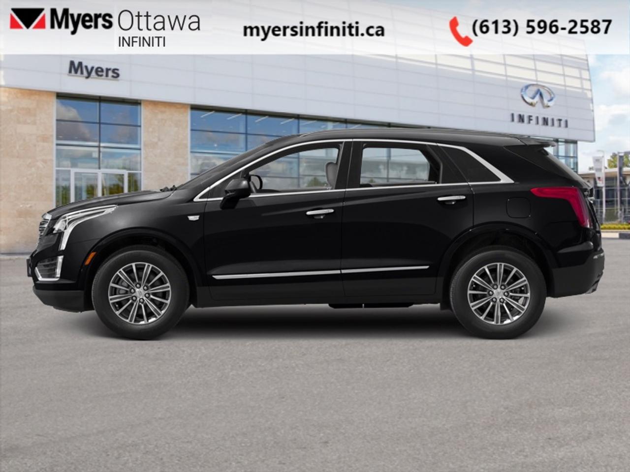 <b>Leather Seats,  Cooled Seats,  Sunroof,  Navigation,  Lane Keep Assist!</b><br> <br> If youre shopping in the competitive compact luxury SUV segment, the XT5 is worth a look. This 2017 Cadillac XT5 is fresh on our lot in Ottawa. <br> <br>The Cadillac XT5 crossover was crafted to help you outsmart whatever task you have at hand. Its generously sized interior is filled with advanced features to help keep you safe and connected, while the chiseled exterior lines make a striking statement. A thoroughly progressive vehicle both inside and out, the XT5 was designed to accommodate all of your needs, while expressing your distinctive sense of class and style. This SUV has 151,076 km. Its Black in colour. It has an Automatic transmission and is powered by a 310HP 3.6L V6 Cylinder Engine. <br> <br> Our XT5s trim level is Luxury. The XT5 Luxury comes with lots of upgraded features for luxury and safety like automatic emergency braking, blind spot detection, lane keep assist, navigation, heated and cooled leather seats, a heated steering wheel, memory seats, and a sunroof. Additional features include Android Auto, Apple CarPlay, dual zone climate control designed to keep the cabin at the perfect temperature, an 8 speaker Bose audio system, a power rear lift gate, rear view camera, parking sensors, adaptive remote start plus keyless entry, wireless charging, Bluetooth for your smartphone, and Onstar with 4G LTE capability. This vehicle has been upgraded with the following features: Leather Seats, Cooled Seats, Sunroof, Navigation, Lane Keep Assist, Blind Spot Detection, Heated Seats.<br> <br>To apply right now for financing use this link: <a href=https://www.myersinfiniti.ca/finance/ target=_blank>https://www.myersinfiniti.ca/finance/</a><br><br> <br/><br>*LIFETIME ENGINE TRANSMISSION WARRANTY NOT AVAILABLE ON VEHICLES WITH KMS EXCEEDING 140,000KM, VEHICLES 8 YEARS & OLDER, OR HIGHLINE BRAND VEHICLE(eg. BMW, INFINITI. CADILLAC, LEXUS...)<br> Come by and check out our fleet of 50+ used cars and trucks and 120+ new cars and trucks for sale in Ottawa.  o~o