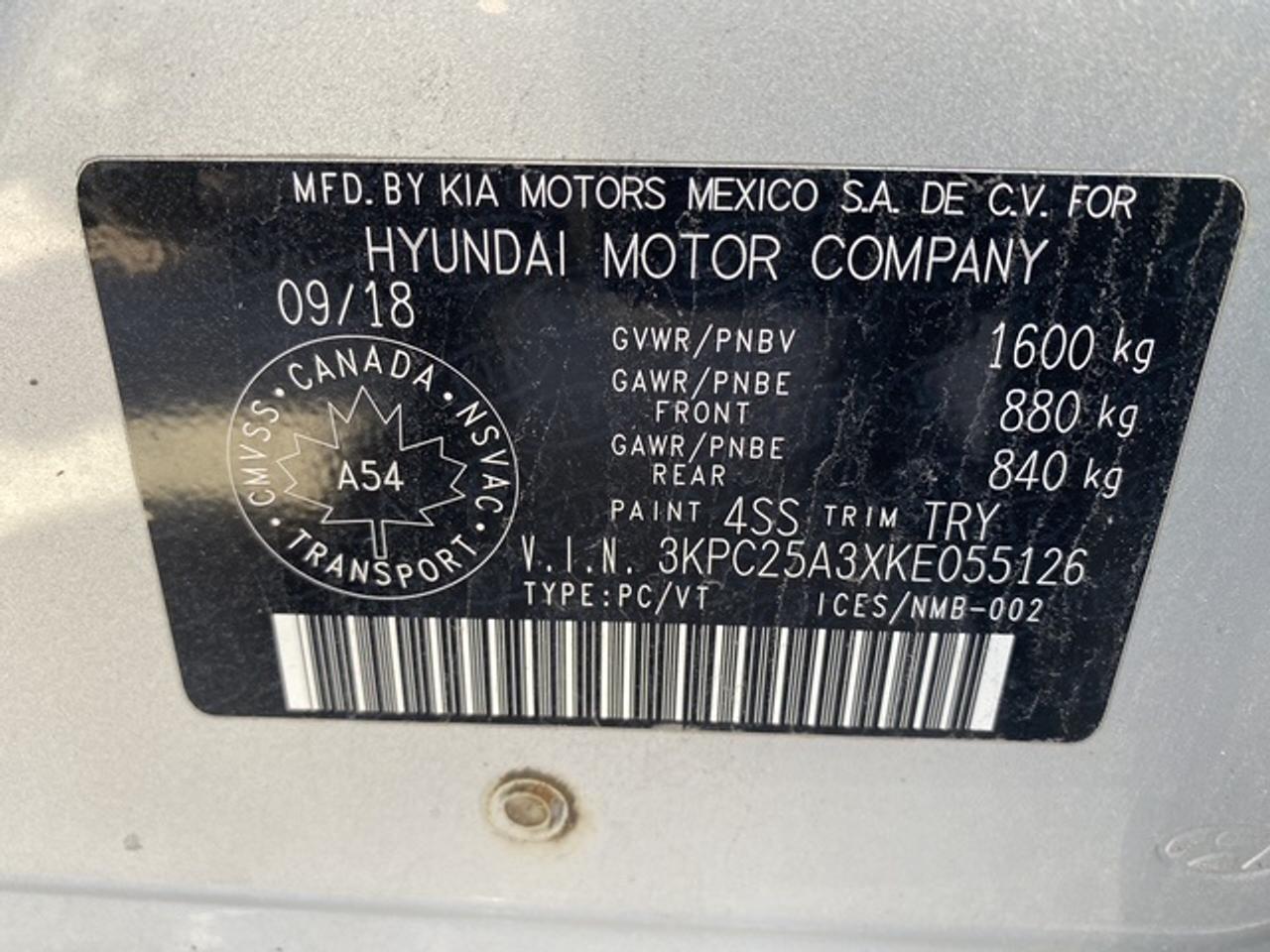 2019 Hyundai Accent SE 5 DOOR Photo