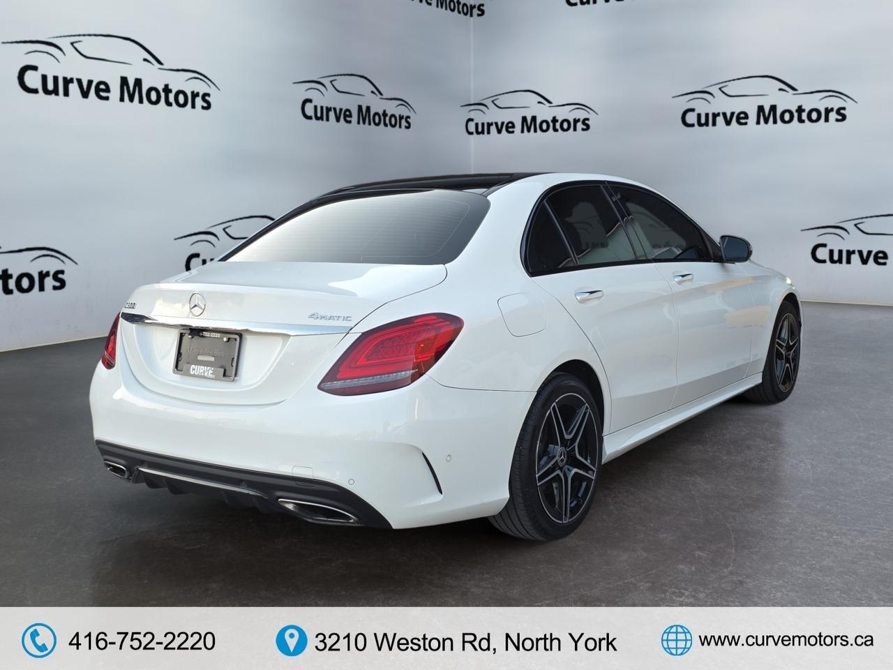 2019 Mercedes-Benz C-Class C 300 4MATIC AMG PKG * RED INTERIOR / PANO / 360 C Photo