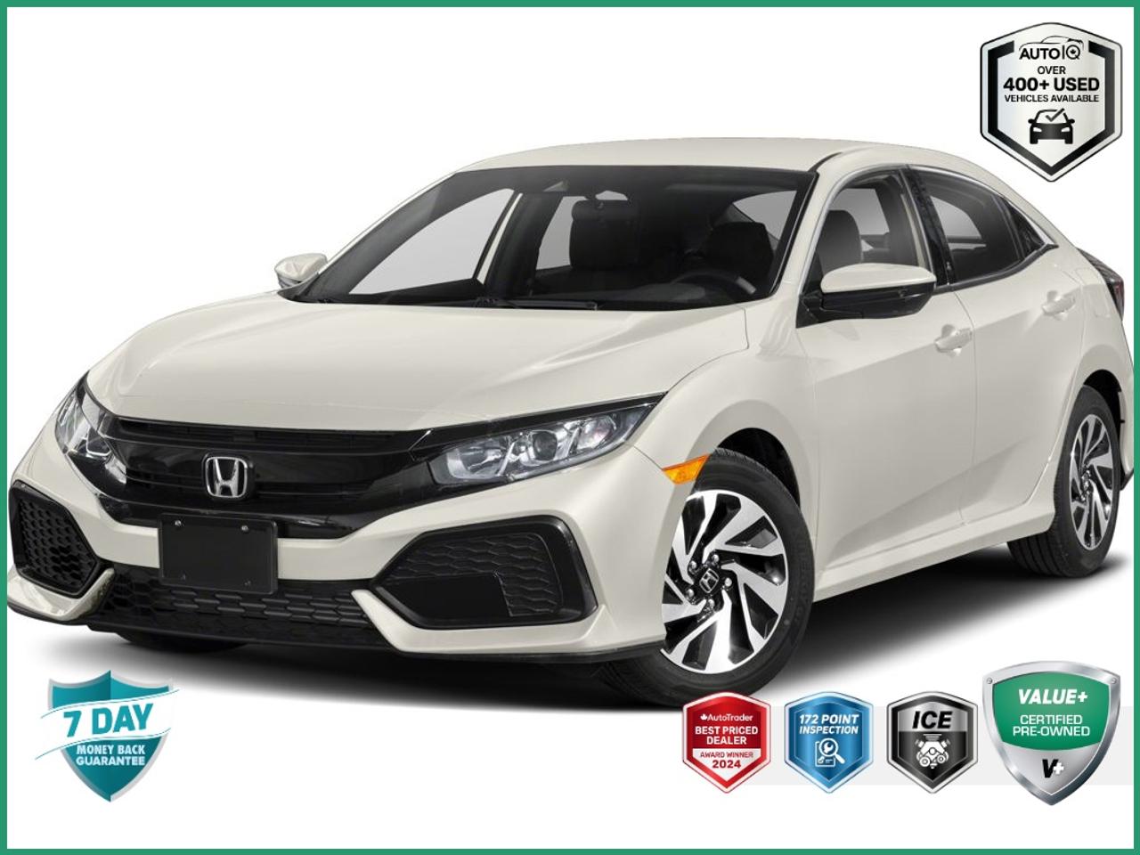 Recent Arrival!<br>CARFAX Canada No Reported Accidents CARFAX Canada Low Kilometer<br><br>| No Accidents, | Apple CarPlay/Android Auto, | Non-Smoker, LOCAL TRADE, Black w/Fabric Seating Surfaces, 16 Steel Wheels w/Full Covers, 8 Speakers, Air Conditioning, Appearance Package (Berlina Black), Apple CarPlay/Android Auto, Auto High-beam Headlights, Brake assist, Bumpers: body-colour, Dual front impact airbags, Dual front side impact airbags, Emergency communication system, Exterior Parking Camera Rear, Fabric Seating Surfaces, Forward collision: Collision Mitigation Braking System (CMBS) + FCW mitigation, Front anti-roll bar, Front Bucket Seats, Fully automatic headlights, Heated Front Bucket Seats, Illuminated entry, Interior Panel Accent Trim (Berlina Black), Lane departure: Lane Keeping Assist System (LKAS) active, Lower Door Garnish (Berlina Black), Occupant sensing airbag, Overhead airbag, Radio: 180-Watt AM/FM Audio System, Rear anti-roll bar, Speed-sensing steering.<br><br>Platinum White Pearl LX<br>MANUAL TRANSMISSION | LOW MILEAGE 2020 Honda Civic LX  2.0L I4 DOHC 16V i-VTEC<br>6-Speed Manual<br>FWD<p> </p><h4>VALUE+ CERTIFIED PRE-OWNED VEHICLE</h4><p>- 36-point Provincial Safety Inspection<br>- 172-point inspection combined mechanical, aesthetic, functional inspection including a vehicle report card<br>- Warranty: 30 Days or 1500 KMS on mechanical safety-related items and extended plans are available<br>- Complimentary CARFAX Vehicle History Report<br>- 2X Provincial safety standard for tire tread depth<br>- 2X Provincial safety standard for brake pad thickness<br>- 7 Day Money Back Guarantee*<br>- Market Value Report provided<br>- Complimentary 3 months SIRIUS XM satellite radio subscription on equipped vehicles<br>- Complimentary wash and vacuum<br>- Vehicle scanned for open recall notifications from manufacturer</p><p>SPECIAL NOTE: This vehicle is reserved for AutoIQs retail customers only. Please, No dealer calls. Errors & omissions excepted.</p><p>*As-traded, specialty or high-performance vehicles are excluded from the 7-Day Money Back Guarantee Program (including, but not limited to Ford Shelby, Ford mustang GT, Ford Raptor, Chevrolet Corvette, Camaro 2SS, Camaro ZL1, V-Series Cadillac, Dodge/Jeep SRT, Hyundai N Line, all electric models)</p>