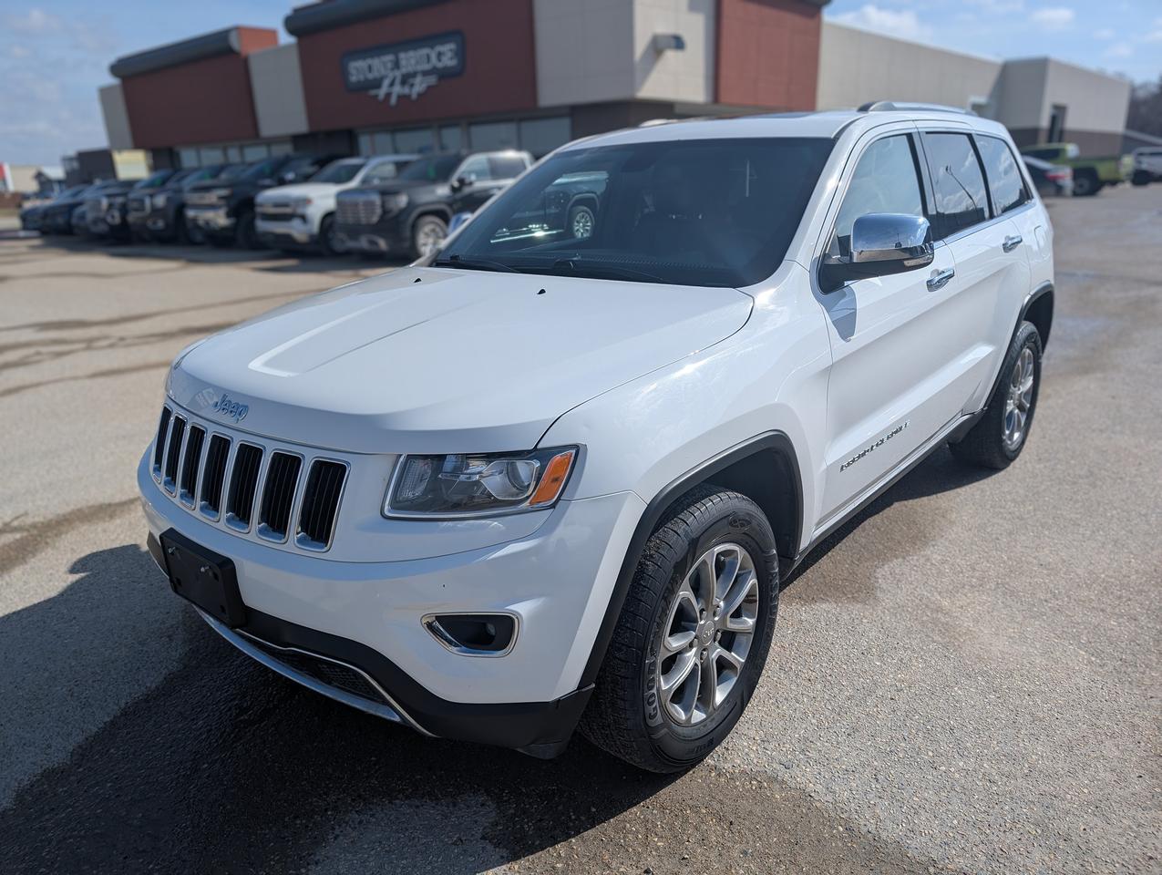 <p dir=ltr>2014 Jeep Grand Cherokee 3.6L V6. 156,500km Clean title and safetied. Alberta owned!</p><p>&nbsp;</p><p dir=ltr>Remote start</p><p dir=ltr>Reverse camera</p><p dir=ltr>Power liftgate</p><p dir=ltr>Heated seats</p><p dir=ltr>Power/memory seats</p><p dir=ltr>Keyless entry&nbsp;</p><p dir=ltr>Sunroof</p><p>&nbsp;</p><p dir=ltr>We take trades! Vehicle is for sale in Steinbach by STONE BRIDGE AUTO INC. Dealer #5000 we are a small business focused on customer satisfaction. Text or call before coming to view and ask for sales.</p>