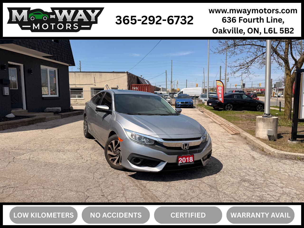 2018 Honda Civic EX NO ACCIDENTS LANE KEEP BLINDSPOT CAM HEAT SEATS Photo0