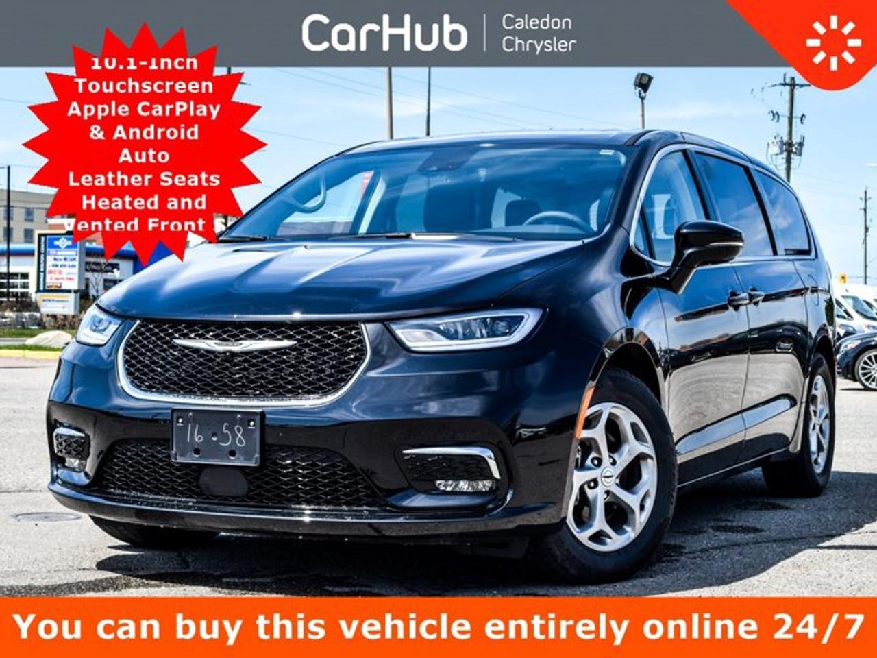 Great PriceNo Accidents,Certified Pre-Owned,<p>This Chrysler Pacifica Limited boasts a Regular Unleaded V-6 3.6 L/220 engine powering this Automatic transmission. Our advertised prices are for consumers (i.e. end users) only.</p><p> </p><p>This vehicle is in excellent condition and has passed a multi point inspection. Vehicle detailed.</p><p> </p><p> </p><p>This Chrysler Pacifica Limited Comes Equipped with These Options</p><p>10.1 Display</p><p>13 Alpine Speakers</p><p>Leather Bucket Seats</p><p>506w Regular Amplifier</p><p>Heated Steering Wheel</p><p>Adaptive Cruise Control</p><p>Power Sliding Rear Doors</p><p>Power Panoramic Sunroof</p><p>ParkView Backup Camera</p><p>Blind Spot Detection Blind Spot</p><p>Heated Front and 2nd Row Seats</p><p>Power Liftgate Rear Cargo Access</p><p>HomeLink Garage Door Transmitter</p><p>Lane Keep Assist Lane Keeping Assist</p><p>Bluetooth Wireless Phone Connectivity</p><p>Lane Keep Assist Lane Departure Warning</p><p>Integrated Navigation System w/Voice Activation</p><p>4G LTE Wi-Fi Hot Spot Mobile Hotspot Internet Access</p><p>Memory Settings -inc: Driver Seat and Door Mirrors, AM/FM/HD/Satellite w/Seek-Scan, Clock, Speed Compensated Volume Control, Aux Audio Input Jack, Steering Wheel Controls, Voice Activation and Radio Data System, 8-Way Power Passenger Seat -inc: Power Recline, Height Adjustment, Fore/Aft Movement and Cushion Tilt, 12-Way Power Driver Seat -inc: Power Recline, Height Adjustment, Fore/Aft Movement, Cushion Tilt and Power 4-Way Lumbar Support, Voice Activated Dual Zone Front Automatic Air Conditioning, Vinyl Door Trim Insert, Valet Function, Turn-By-Turn Navigation Directions, Trunk/Hatch Auto-Latch.</p><p> </p><p>Drive Happy with CarHub<br />*** All-inclusive, upfront prices -- no haggling, negotiations, pressure, or games</p><p>*** Purchase or lease a vehicle and receive a $1000 CarHub Rewards card for service</p><p>*** Purchase this vehicle fully online on CarHub websites</p><p> </p><p>Transparency Statement<br />USED VEHICLES: Online prices and payments are for finance purchases -- please note there is a $850 safety certification fee. if not Certified, then as per OMVIC Regulations the vehicle is deemed to be not drivable and Not Certified. Cash purchases for used vehicles have a $2,350 surcharge which includes the safety certification (the finance price + $2,350). NEW VEHICLES: New financed vehicles are subject to an $ 850 Processing Fee. New cars priced at over $100,000 including add-ons or accessories are subject to the additional federal luxury tax. While every effort is taken to avoid errors, technical or human error can occur, so please confirm vehicle features, options, materials, and other specs with your CarHub representative. This can easily be done by calling us or by visiting us at the dealership. CarHub used vehicles come standard with 1 key. If we receive more than one key from the previous owner, we include them with the vehicle. Additional keys may be purchased at the time of sale. Ask your Product Advisor for more details. Payments are only estimates derived from a standard term/rate on approved credit. Terms, rates and payments may vary. Prices, rates and payments are subject to change without notice. Please see our website for more details.</p><p> </p>