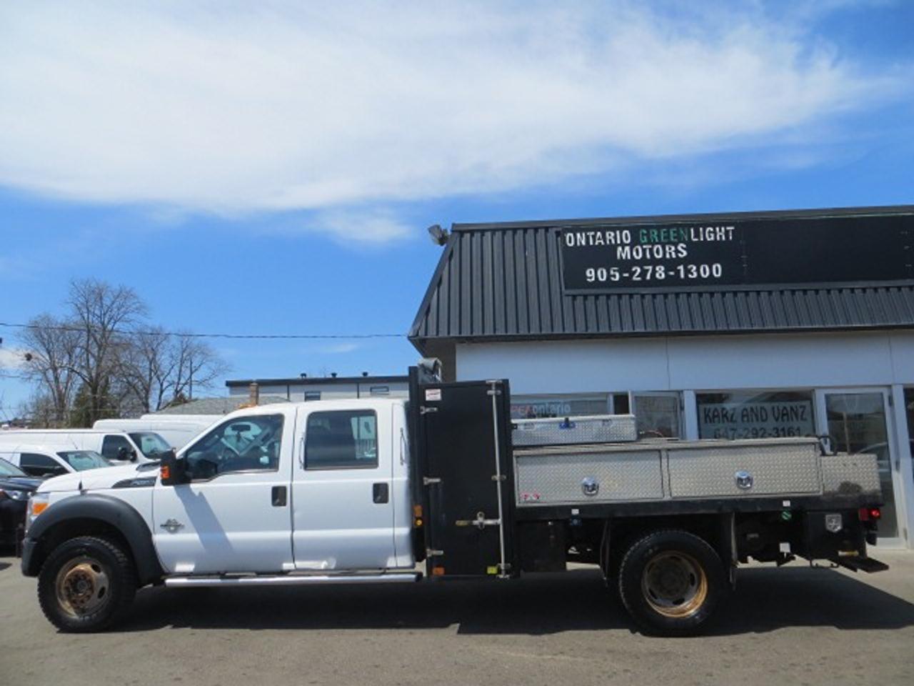 <p>Your one STOP used car Store,CARFAX CANADA,Check our FULL Inventory @ www.ontariogreenlightmotors.com!</p><p>Certified, 1 OWNER, CLEAN CARFAX, ONLY 81,000KM, 2016 Ford F550 Super Duty Crew Cab 200 IN. WB DRW, Diesel, 4x4, 12 by 8 feet utility box fully equipped with stainless steel tool boxes and storage cabinets.</p><p>CARFAX CANADA Verified, Leather seating, a/c, cruise control, Bluetooth, ALL POWERED. Please call our sales department for appointment!905 278 1300 Ontario Greenlight Motors All prices are plus HST and licensing</p><p>www.ontariogreenlightmotors.com</p><p>&nbsp;</p><p>-------------------------------------------------</p><p>&nbsp;</p><p>&nbsp;</p><p>OUR MISSISSAUGA LOCATION:</p><p>1019 LAKESHORE ROAD EAST,MISSISSAUGA,L5E 1E6</p><p>@Corner of Lakeshore Road East and Ogden Avenue</p><p>&nbsp;</p><p>Thank you!!!</p><p>&nbsp;</p><p>905 278 1300</p><p>&nbsp;</p><p>www.ontariogreenlightmotors.com</p><p>&nbsp;</p><p>UCDA MEMBER and OMVIC REGISTERED</p>
