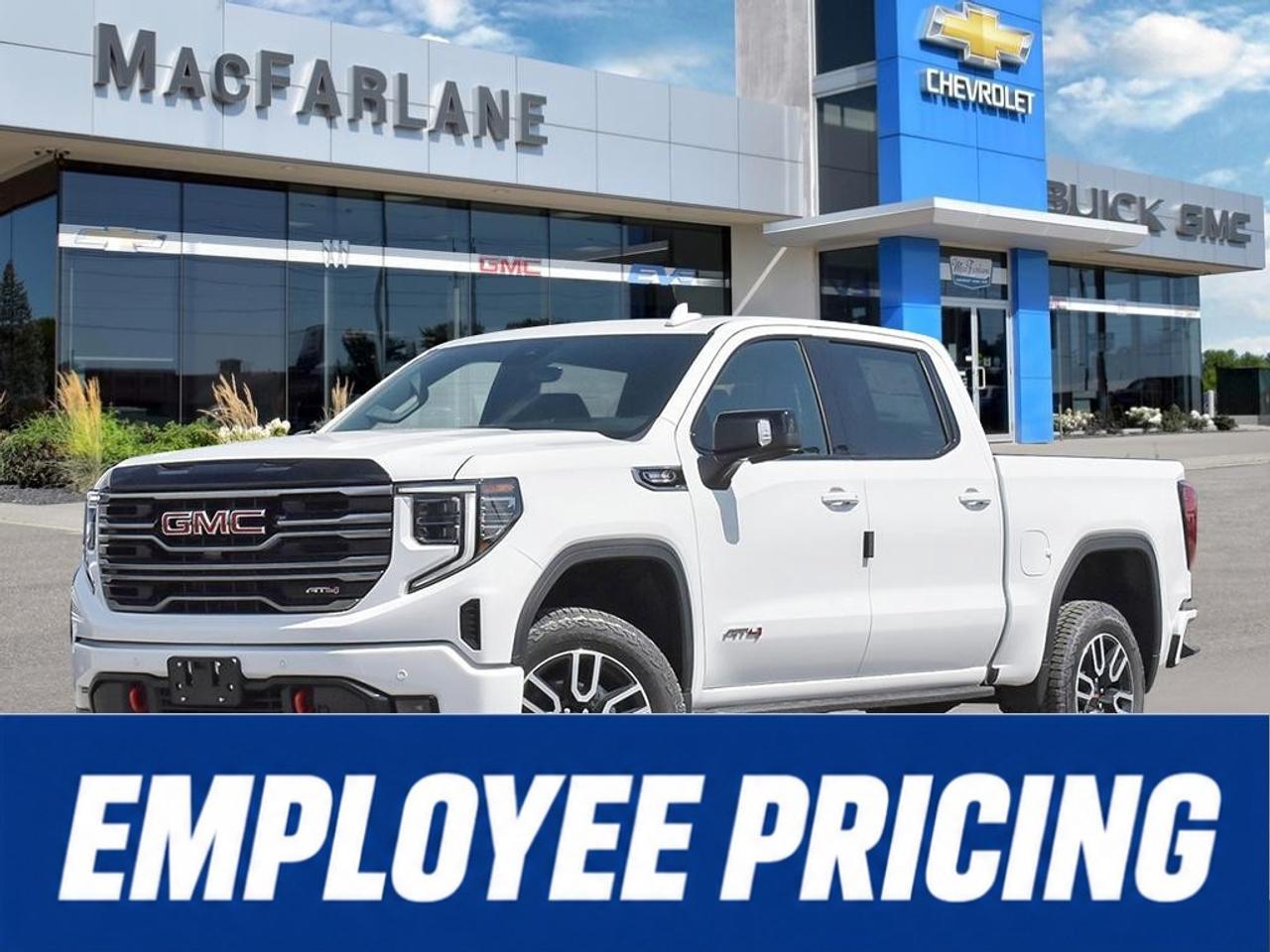 <p>Experience diesel capability, premium comfort and authentic off-road performance in this new <strong>2026 GMC Sierra 1500 AT4 Crew Cab Short Box 4-Wheel Drive</strong>, available at MacFarlane Chevrolet Buick GMC in Petrolia, Ontario.</p><p>Powered by the <strong>3.0L Duramax Turbo-Diesel inline-six engine</strong> and paired with a smooth 10-speed automatic transmission, this Sierra AT4 delivers impressive low-end torque and confident performance for towing, hauling, highway travel and everyday driving.</p><p>Built for drivers who want premium refinement with genuine off-road capability, the AT4 includes a 2-inch factory suspension lift, off-road suspension with Rancho monotube shocks, a two-speed Autotrac transfer case and protective underbody skid plates.</p><p>The bold AT4 exterior features distinctive GMC styling, red recovery hooks and a rugged, elevated stance. Its spacious Crew Cab provides generous passenger room, while the versatile short cargo box offers practical space for tools, equipment, recreational gear and weekend projects.</p><p>Inside, the unique Jet Black interior with Kalahari accents creates a refined and unmistakably AT4 environment. Heated and ventilated front seats, a heated steering wheel, advanced digital displays and modern connectivity help make every drive more comfortable and convenient.</p><p>The large touchscreen infotainment system provides convenient access to entertainment, vehicle settings and compatible smartphone features through wireless Apple CarPlay and Android Auto. A configurable digital Driver Information Centre keeps important driving and vehicle information clearly visible.</p><p>Whether you need a capable work truck, a comfortable daily driver or a premium pickup prepared for outdoor adventures, the GMC Sierra 1500 AT4 delivers an excellent combination of diesel performance, advanced technology and rugged design.</p><p>Visit <strong>MacFarlane Chevrolet Buick GMC</strong>, proudly serving Petrolia, Sarnia, Strathroy, London, Lambton County and Southwestern Ontario since 1922.</p><p><strong>Call 519-882-1090 today to confirm availability or schedule your test drive.</strong></p>