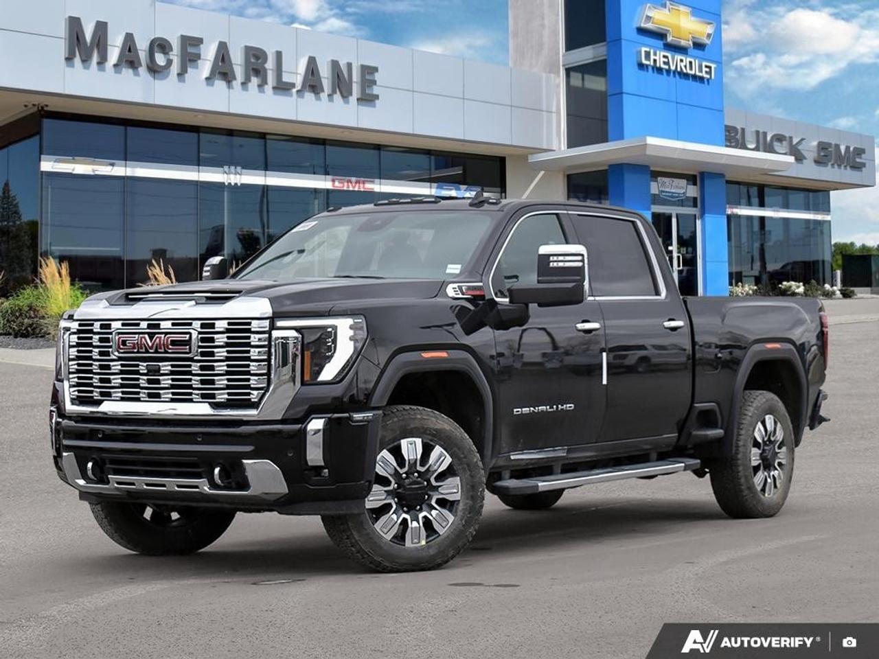 <p>Experience heavy-duty diesel capability, premium craftsmanship and unmistakable Denali styling in this new <strong>2026 GMC Sierra 2500HD Denali Crew Cab 4-Wheel Drive</strong>, available at MacFarlane Chevrolet Buick GMC in Petrolia, Ontario.</p><p>Powered by the <strong>6.6L Duramax Turbo-Diesel V8 engine</strong> and paired with an <strong>Allison 10-speed automatic transmission</strong>, this Sierra 2500HD delivers the torque and dependable performance needed for demanding towing, hauling, highway travel and everyday work.</p><p>The Denali exterior makes a commanding impression with its signature chrome grille, premium detailing and 20-inch Ultra-Bright machined aluminum wheels with bright chrome inserts.</p><p>Its spacious Crew Cab provides generous passenger room and comfort, making this heavy-duty truck equally suited to the job site, long-distance travel and daily driving.</p><p>Inside, the Sierra 2500HD Denali surrounds you with premium materials, authentic wood and patterned aluminum trim, Forge perforated-leather seating surfaces and 12-way heated and ventilated power front seats.</p><p>A <strong>13.4-inch diagonal centre touchscreen</strong> and <strong>12.3-inch diagonal digital Driver Information Centre</strong> place entertainment, connectivity, trailering information and important vehicle data within easy reach.</p><p>Advanced trailering technology and available camera views help increase visibility and confidence while connecting, towing and manoeuvring a trailer. Four-wheel drive provides additional traction for changing Ontario weather, gravel roads and demanding worksites.</p><p>Whether you require a premium tow vehicle, a powerful work truck or a refined heavy-duty pickup for everyday use, the 2026 GMC Sierra 2500HD Denali delivers exceptional diesel performance, advanced technology and professional-grade capability.</p><p>Visit <strong>MacFarlane Chevrolet Buick GMC</strong>, proudly serving Petrolia, Sarnia, Strathroy, London, Lambton County and Southwestern Ontario since 1922.</p><p><strong>Call 519-882-1090 today to confirm availability or schedule your test drive.</strong></p>