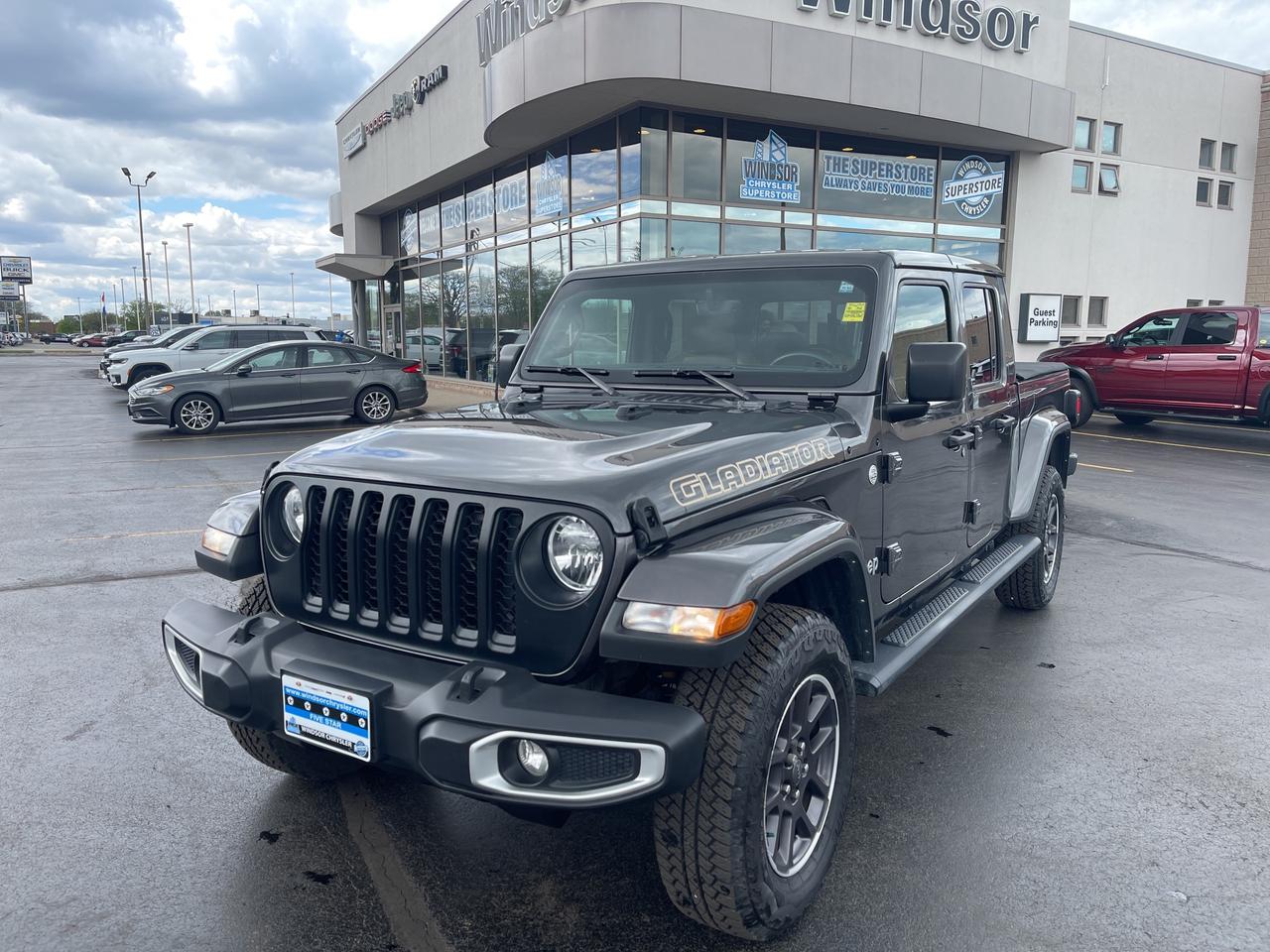 Recent Arrival!Granite Crystal Metallic Clearcoat 2022 Jeep Gladiator Overland 4WD 8-Speed Automatic Pentastar 3.6L V6 VVT**CARPROOF CERTIFIED**.* PLEASE SEE OUR MAIN WEBSITE FOR MORE PICTURES AND CARFAX REPORTS * Buy in confidence at WINDSOR CHRYSLER with our 95-point safety inspection by our certified technicians. Searching for your upgrade has never been easier. You will immediately get the low market price based on our market research, which means no more wasted time shopping around for the best price, Its time to drive home the most car for your money today. OVER 100 Pre-Owned Vehicles in Stock! Our Finance Team will secure the Best Interest Rate from one of out 20 Auto Financing Lenders that can get you APPROVED! Financing Available For All Credit Types! Whether you have Great Credit, No Credit, Slow Credit, Bad Credit, Been Bankrupt, On Disability, Or on a Pension, we have options. Looking to just sell your vehicle? We buy all makes and models let us buy your vehicle. Proudly Serving Windsor, Essex, Leamington, Kingsville, Belle River, LaSalle, Amherstburg, Tecumseh, Lakeshore, Strathroy, Stratford, Leamington, Tilbury, Essex, St. Thomas, Waterloo, Wallaceburg, St. Clair Beach, Puce, Riverside, London, Chatham, Kitchener, Guelph, Goderich, Brantford, St. Catherines, Milton, Mississauga, Toronto, Hamilton, Oakville, Barrie, Scarborough, and the GTA.