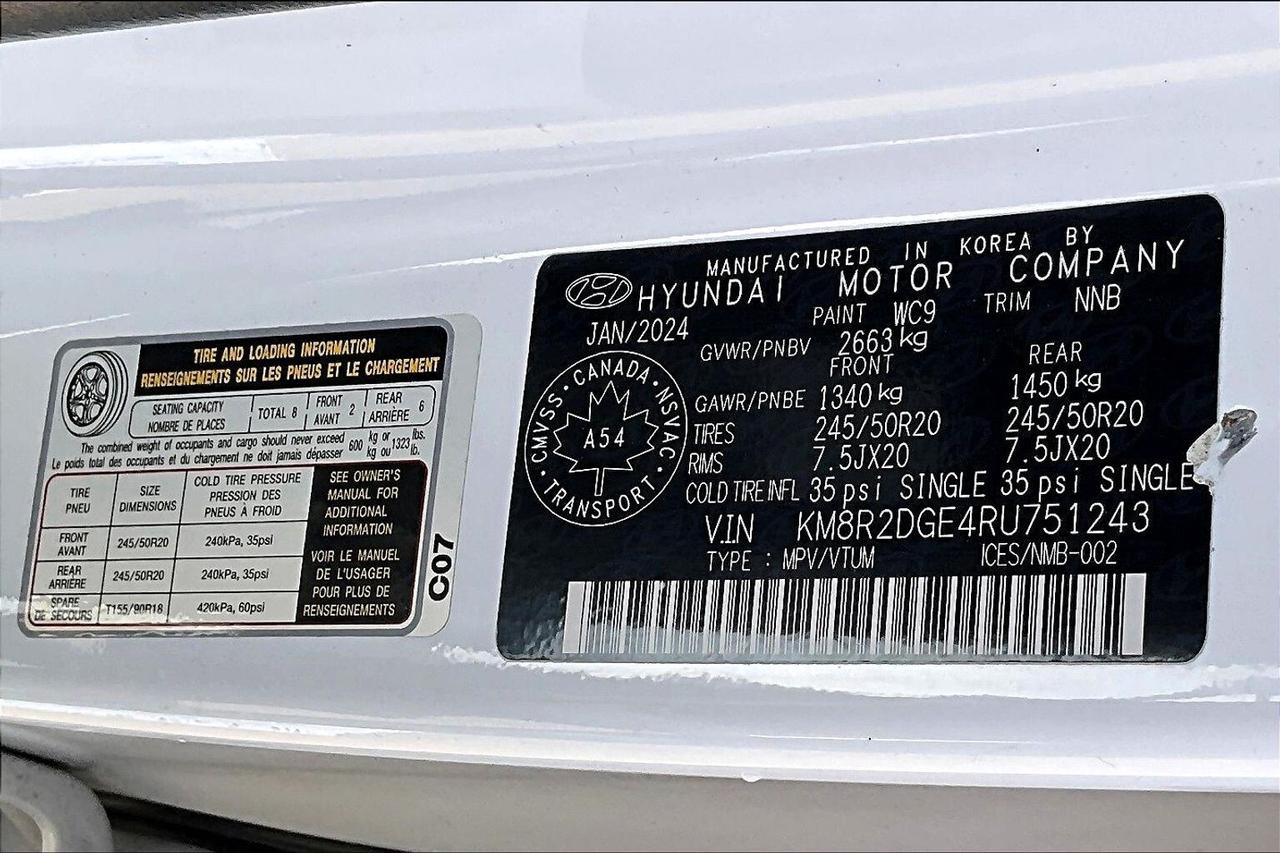 2024 Hyundai PALISADE | AWD | 8 Seats | Apple | Android | North Bay | Photo