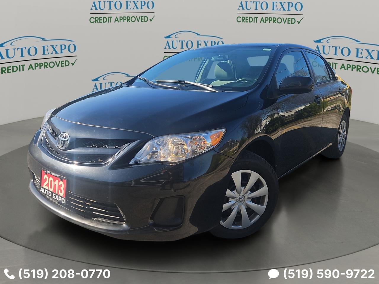 <p>Looking for a reliable and efficient sedan? Check out this sleek, black 2013 Toyota Corolla, now available at Auto Expo Inc.! This Corolla has been meticulously maintained and boasts only 121,000km on the odometer, making it a great choice for both city driving and longer trips. With its proven track record for dependability, this Corolla is ready to provide years of worry-free driving.</p><p>Inside, youll find a comfortable grey interior, perfect for everyday commutes. The Corollas automatic transmission and fuel-efficient 4-cylinder engine make driving a breeze. Whether youre a first-time car buyer or looking for a practical upgrade, this Corolla offers a winning combination of features and value. Rest assured, this vehicle is certified, accident-free, and ready for you to take it for a spin!</p><p>Here are five features that make this Corolla stand out:</p><ul><li><strong>Bluetooth Connectivity:</strong> Seamlessly connect your phone for hands-free calling and audio streaming.</li><li><strong>Keyless Entry:</strong> Enjoy the convenience of keyless entry, making your daily routine easier.</li><li><strong>Certified Quality:</strong> Drive with confidence knowing this vehicle has undergone a thorough inspection.</li><li><strong>Accident-Free History:</strong> Buy with peace of mind, knowing this Corolla has a clean accident history.</li><li><strong>Automatic Transmission:</strong> Experience effortless driving with the smooth and responsive automatic transmission.</li></ul><p><strong><em>Powered by AutoIntelligence&trade;</em></strong> Vehicle information has been generated using artificial intelligence and is provided for informational purposes only. While efforts are made to ensure accuracy, please confirm all details directly with the dealer.</p><p>If the ad is online, then it is available, and this Unit will not disappoint you.</p><p>We Finance,,,</p><p>OMVIC Licensed, UCDA & Carfax Member,,,</p><p>We specialize in domestic and imported vehicles! Our wide selection offers something for every need and budget! Visit us @ 450 Belmont Ave West, Kitchener!</p>