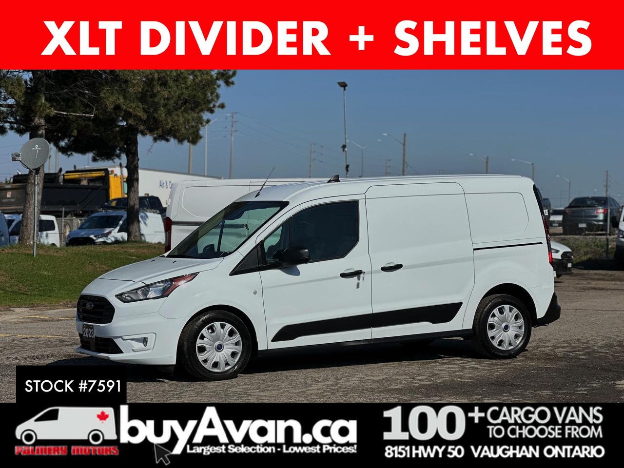 2023 Ford Transit Connect Cargo Van Transit Connect XLT Divider + Shelves *SAFETY INCL Photo0