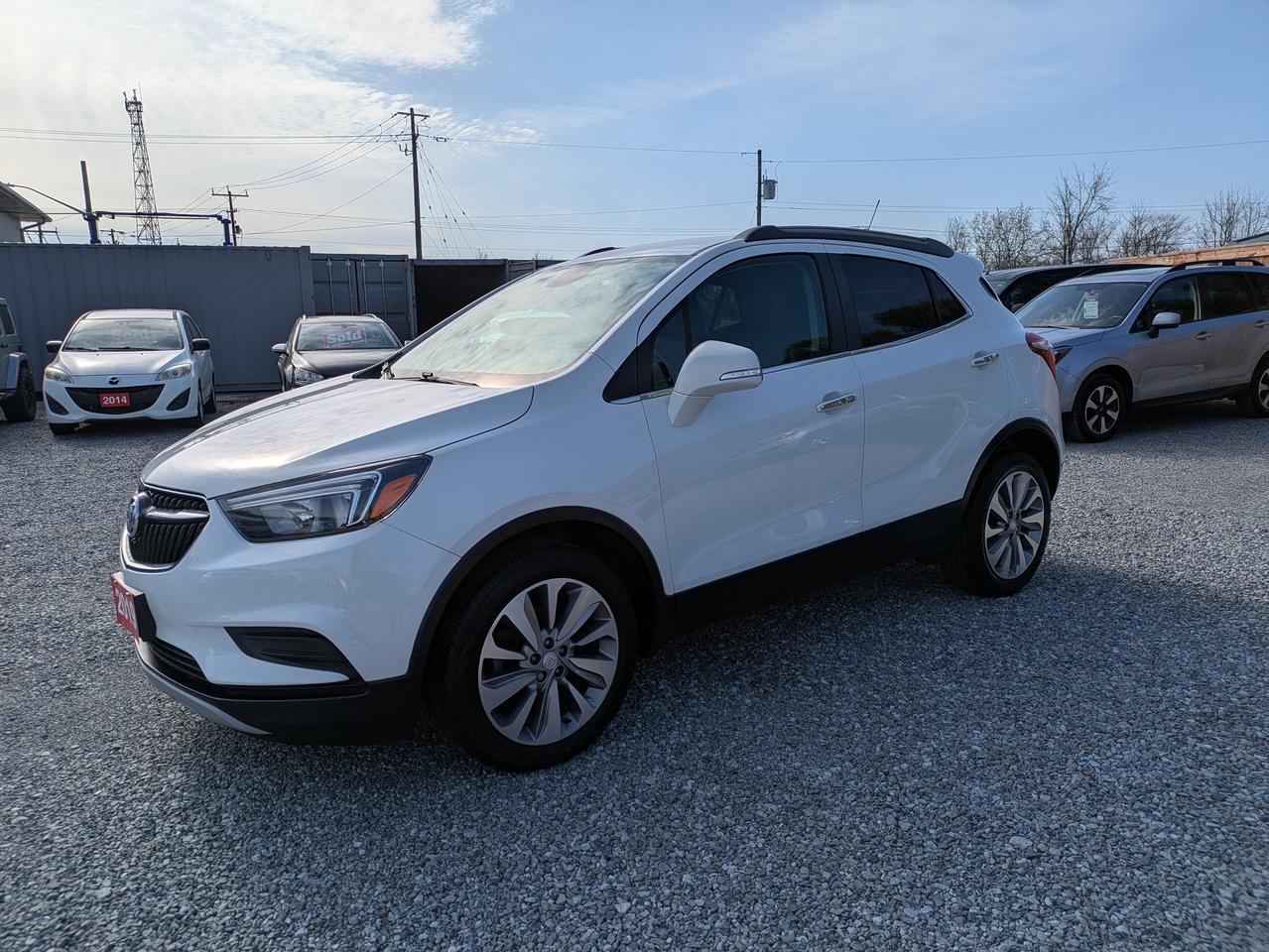 <p>Looking for a stylish and practical SUV? Check out this sleek, white 2019 Buick Encore Preferred at Ricks Auto Sales! This compact crossover is perfect for navigating city streets and offers a comfortable ride for both driver and passengers. With its front-wheel drive and automatic transmission, youll experience smooth handling and effortless driving, making every journey a pleasure. This Encore has been well-maintained and has just 113,013km on the odometer, ready for many more adventures.</p><p>Inside, youll find a welcoming black interior that complements the Encores sophisticated exterior. The Encore Preferred trim is known for its thoughtful design and user-friendly features, providing a driving experience that&rsquo;s both enjoyable and convenient. This versatile SUV is ideal for individuals, couples, or small families, offering a blend of practicality, comfort, and a touch of luxury. Visit Ricks Auto Sales today and see for yourself why the Buick Encore is such a popular choice!</p><p>Here are some of the Encores standout features:</p><ul><li><strong>Elevated Driving Position:</strong> Enjoy a commanding view of the road, enhancing both safety and confidence.</li><li><strong>Fuel-Efficient Performance:</strong> Save money at the pump with this Encores economical gasoline engine.</li><li><strong>Compact Agility:</strong> Navigate tight spaces with ease, making parking and urban driving a breeze.</li><li><strong>Comfortable Interior:</strong> Relax and enjoy the journey with the Encores thoughtfully designed cabin.</li><li><strong>Modern Styling:</strong> Turn heads with the Encores contemporary design, both inside and out.</li><li><strong>CLEAN CARFAX & ONE OWNER</strong></li></ul><p><strong><em>Powered by AutoIntelligence&trade;</em></strong> Vehicle information has been generated using artificial intelligence and is provided for informational purposes only. While efforts are made to ensure accuracy, please confirm all details directly with the dealer.</p><p style=margin: 0in;><strong><span lang=EN-CA style=font-size: 18.0pt; font-family: Segoe UI Emoji,sans-serif; mso-ascii-font-family: system-ui; mso-hansi-font-family: system-ui; color: #080809; mso-char-type: symbol-ext; mso-symbol-font-family: Segoe UI Emoji;>💥</span></strong><strong><span lang=EN-CA style=font-size: 18.0pt; font-family: system-ui,serif; color: #080809;>Why pay more?<span style=mso-spacerun: yes;>&nbsp; </span>At Rick&rsquo;s Auto Sales, Cash or Finance = SAME PRICE.<span style=mso-spacerun: yes;>&nbsp; </span>Don&rsquo;t fall victim to dealer gimmicks&hellip; come to Rick&rsquo;s Auto Sales for transparent &ldquo;ALL IN&rdquo; pricing with no surprises&hellip; just grab your keys & skip the fees! </span></strong></p><p style=margin: 0in;><strong><span lang=EN-CA style=font-size: 18.0pt; font-family: system-ui,serif; color: #080809;>&nbsp;</span></strong></p><p style=margin: 0in;><strong><span lang=EN-CA style=font-size: 18.0pt; font-family: system-ui,serif; color: #080809;><span style=mso-spacerun: yes;>&nbsp;</span>We service what we sell!&nbsp; The purchase price INCLUDES Certification with a 30-day/1500 km warranty covering any mechanical issues.&nbsp; Vehicles come standard with ONE key (if we receive more than ONE key, we will include it).&nbsp; Options to purchase additional warranty and Corrosion-Free rustproofing are also available.&nbsp; Financing is available on qualifying vehicles.</span></strong></p><p style=margin: 0in;><strong><span lang=EN-CA style=font-size: 18.0pt; font-family: system-ui,serif; color: #080809;>This is your Hometown Pre-Owned Sales Centre.&nbsp; As an Independently Owned and Operated Automotive Centre for over 20 years, we know our customers are the core of our business.&nbsp; We pride ourselves on providing our customers with heartfelt service. Honesty and Integrity are our mottos.</span></strong></p><p style=margin: 0in;><strong><span lang=EN-CA style=font-size: 18.0pt; font-family: system-ui,serif; color: #080809;><span style=mso-spacerun: yes;>&nbsp;</span></span></strong></p><p style=margin: 0in;><strong><span lang=EN-CA style=font-size: 18.0pt; font-family: system-ui,serif; color: #080809;>Servicing the entire Niagara Region and beyond!&nbsp; **CHECK OUT OUR REVIEWS AND OUR FACEBOOK PAGE**</span></strong></p><p style=margin: 0in;><strong><span lang=EN-CA style=font-size: 18.0pt; font-family: system-ui,serif; color: #080809;>Book an appointment or stop in for a test drive TODAY, you won&rsquo;t be disappointed!</span></strong></p><p style=margin: 0in;><strong><span lang=EN-CA style=font-size: 18.0pt; font-family: system-ui,serif; color: #080809;>Rick&rsquo;s Auto Sales (UCDA MEMBER) BUY WITH CONFIDENCE</span></strong></p><p>&nbsp;</p>