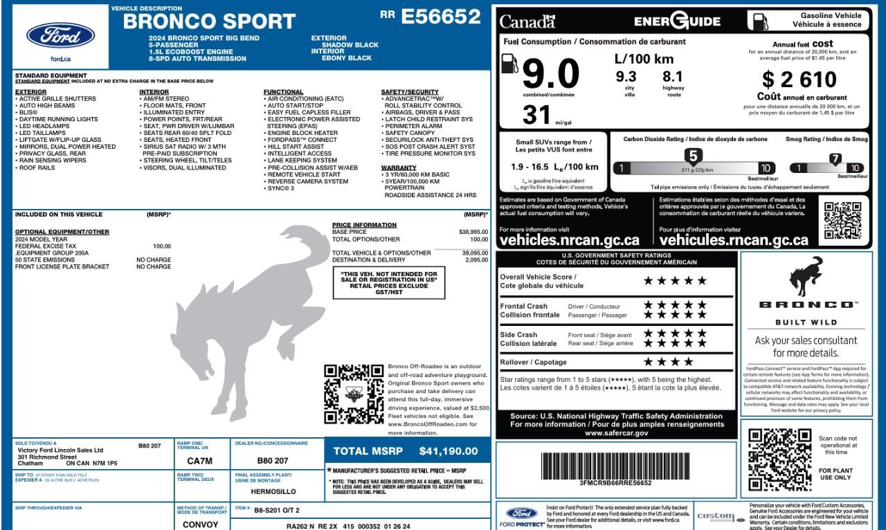 2024 Ford Bronco Sport Big Bend 4x4 Photo